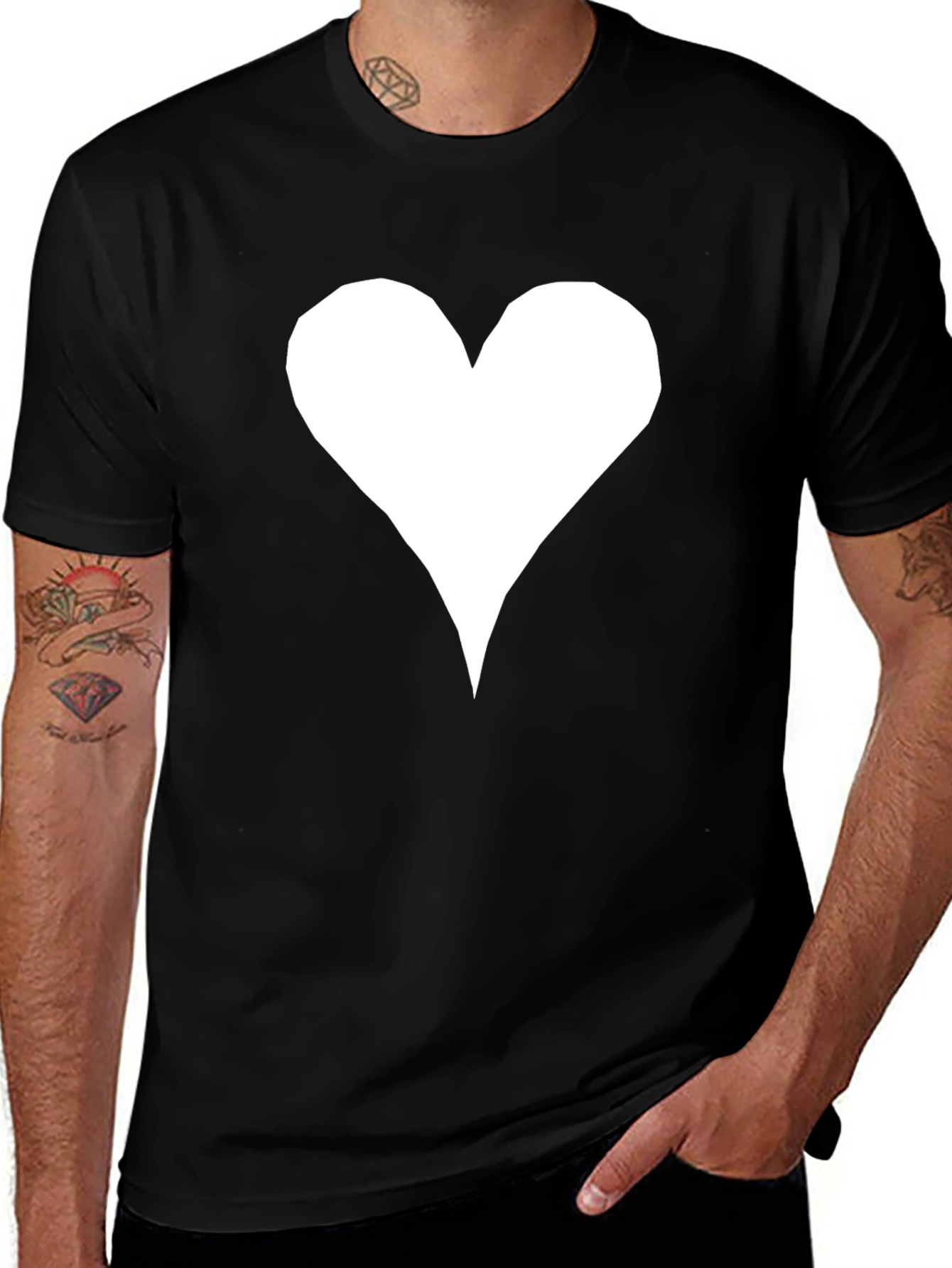 Variant 14 of Heart Graphic Black Tee