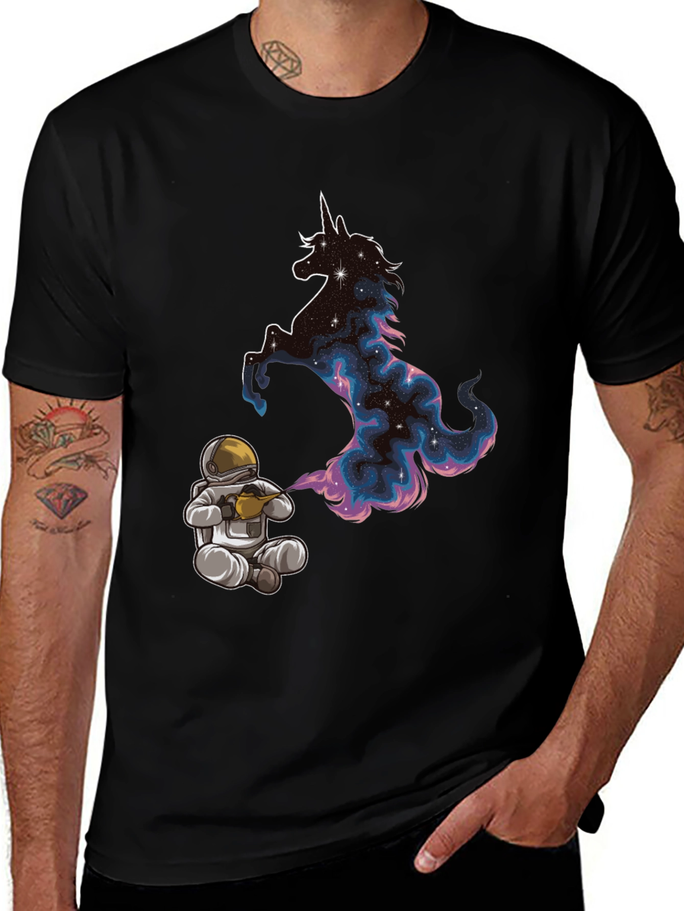 Variant 10 of Astronaut Unicorn T-Shirt - Galaxy Graphic Tee