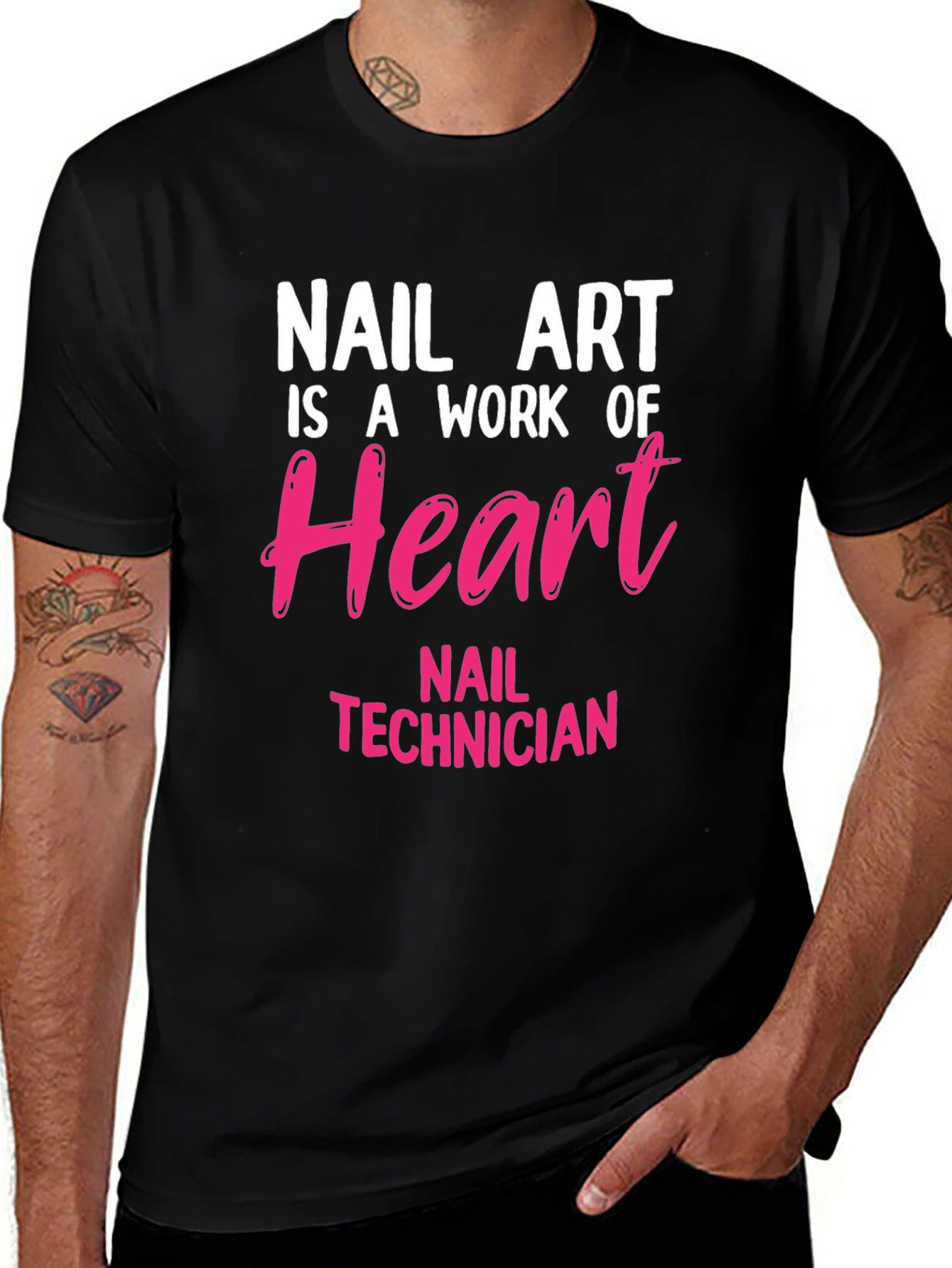 Variant 26 of Nail Art Technician T-Shirt - Work of Heart Design