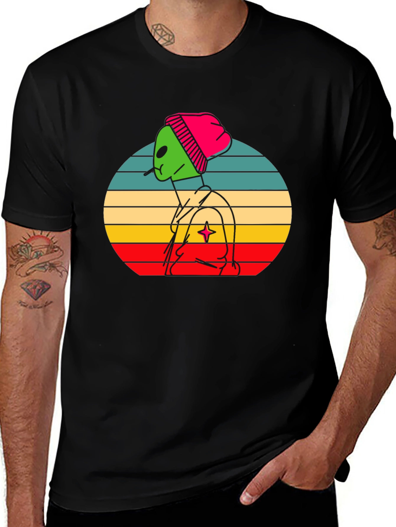 Variant 18 of Retro Alien T-Shirt - Outta This World Style