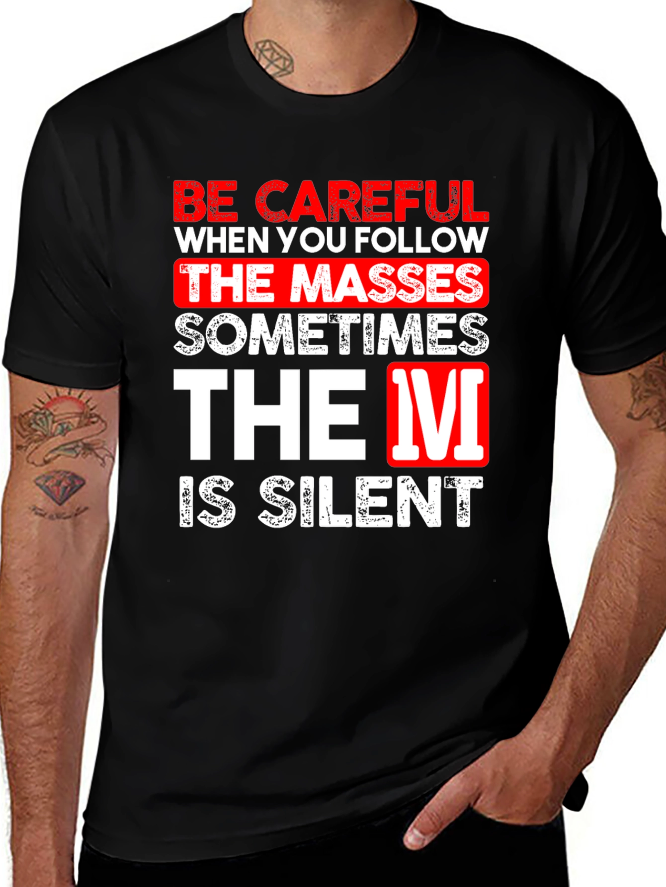Variant 14 of Be Careful Silent T-Shirt Funny Graphic Tee