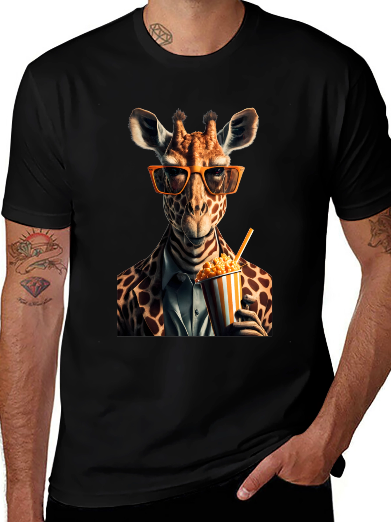 Variant 9 of Giraffe in Suit T-Shirt