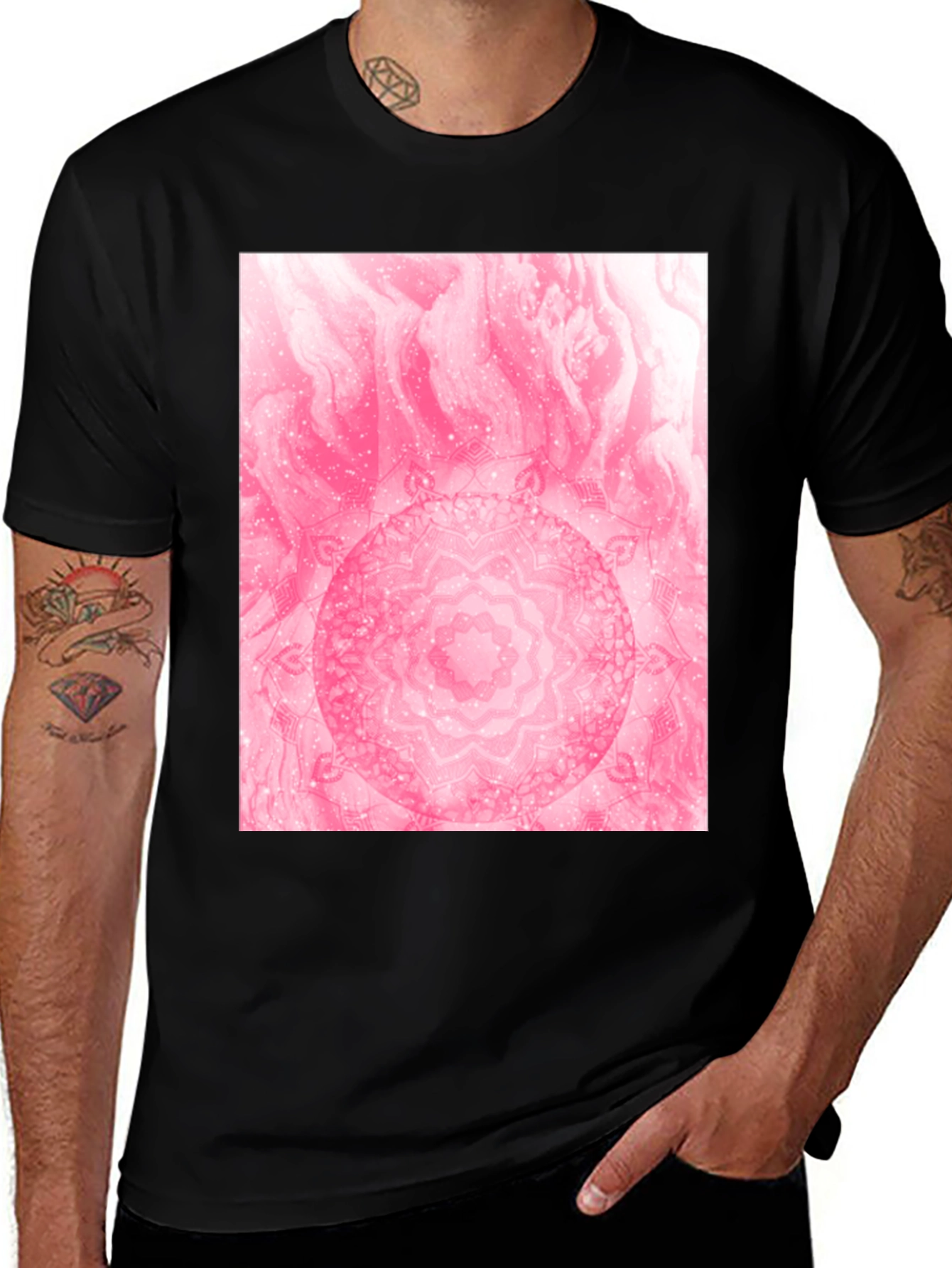 Variant 26 of Pink Mandala Graphic T-Shirt