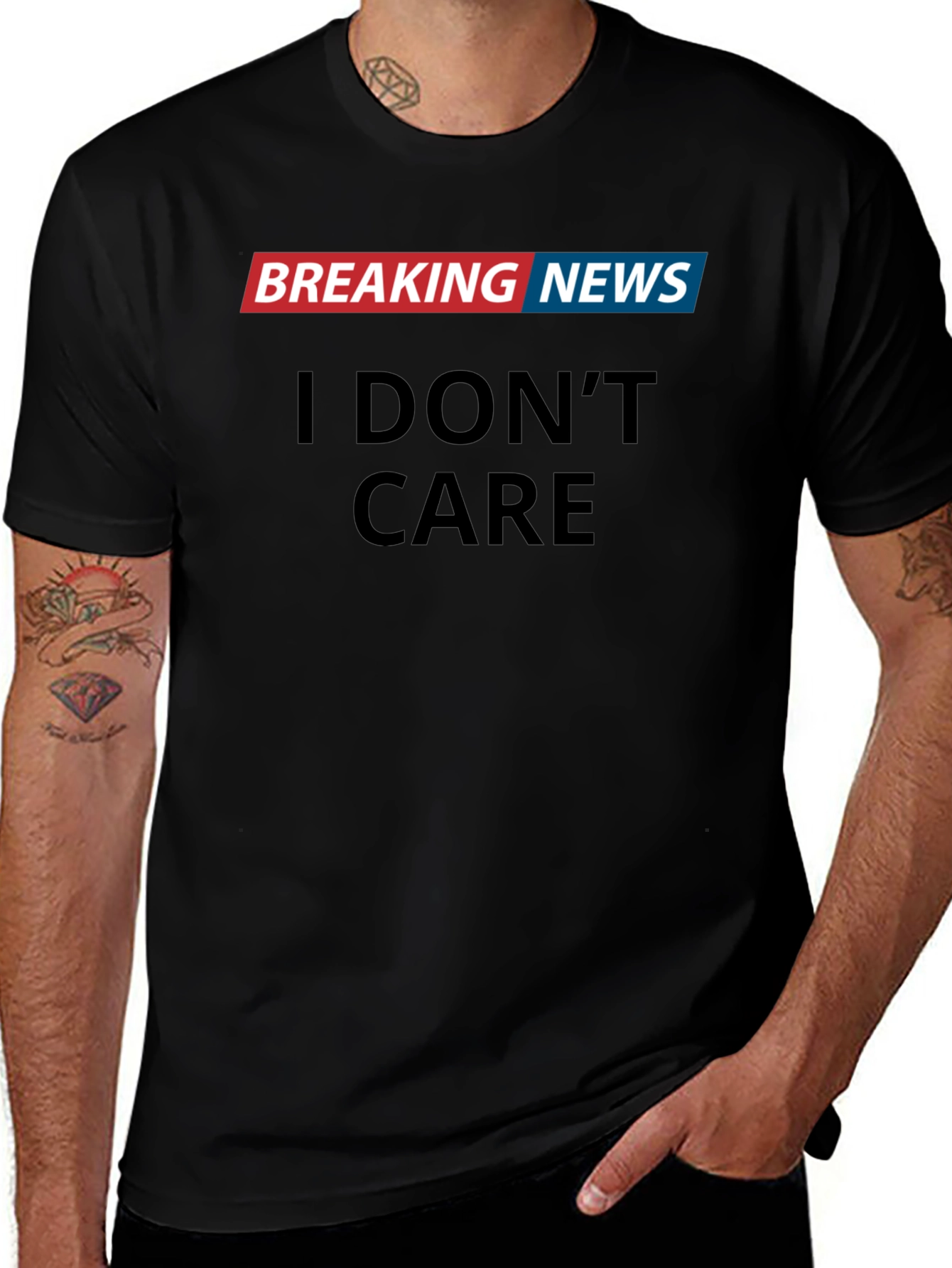 Variant 18 of Breaking News I Don't Care T-Shirt