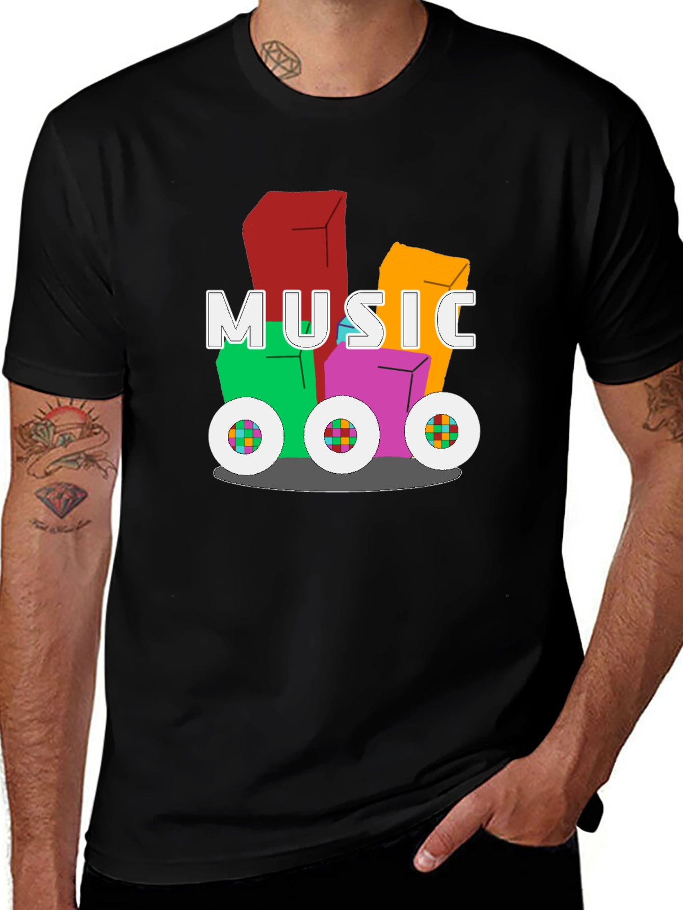 Variant 18 of Music Block Graphic Tee