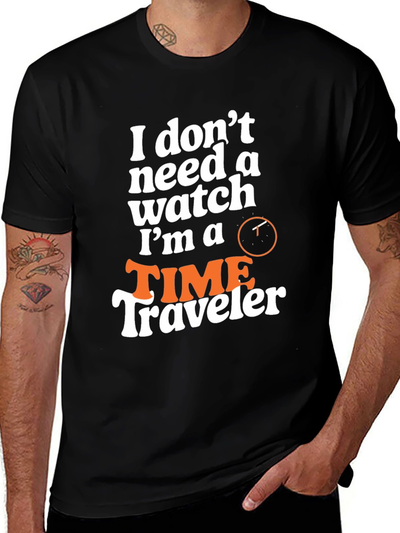 Variant 2 of Time Traveler Graphic Tee - Novelty Design