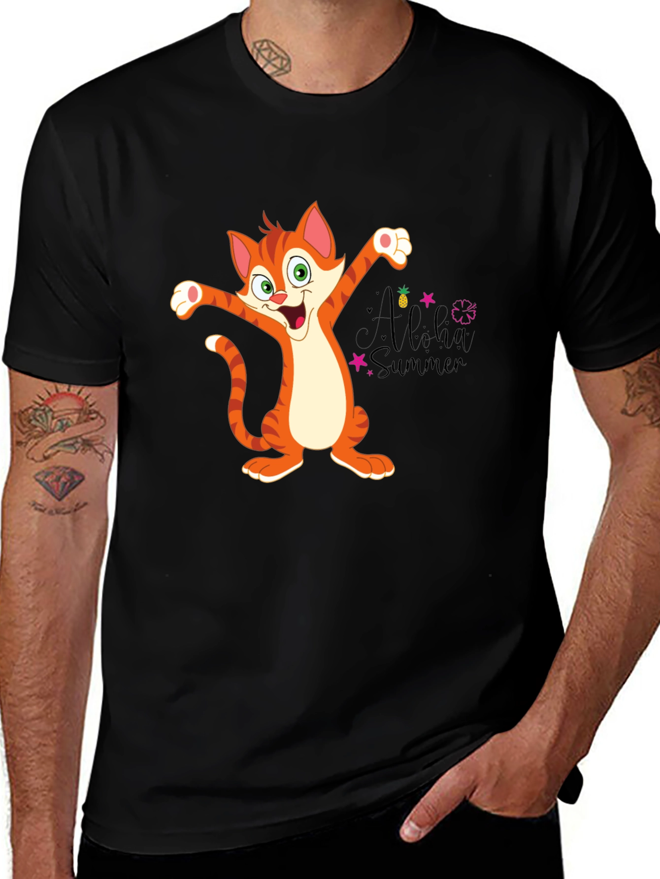 Variant 16 of Aloha Summer Cat T-Shirt