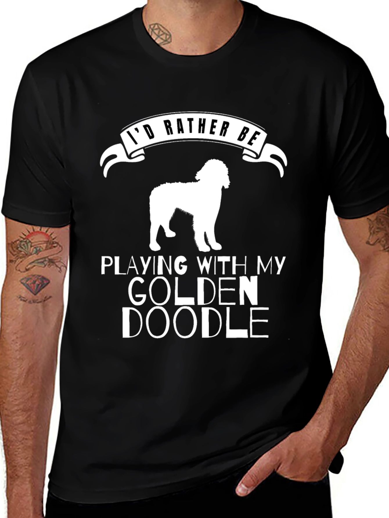 Golden Doodle T-Shirt: I'd Rather Be Playing