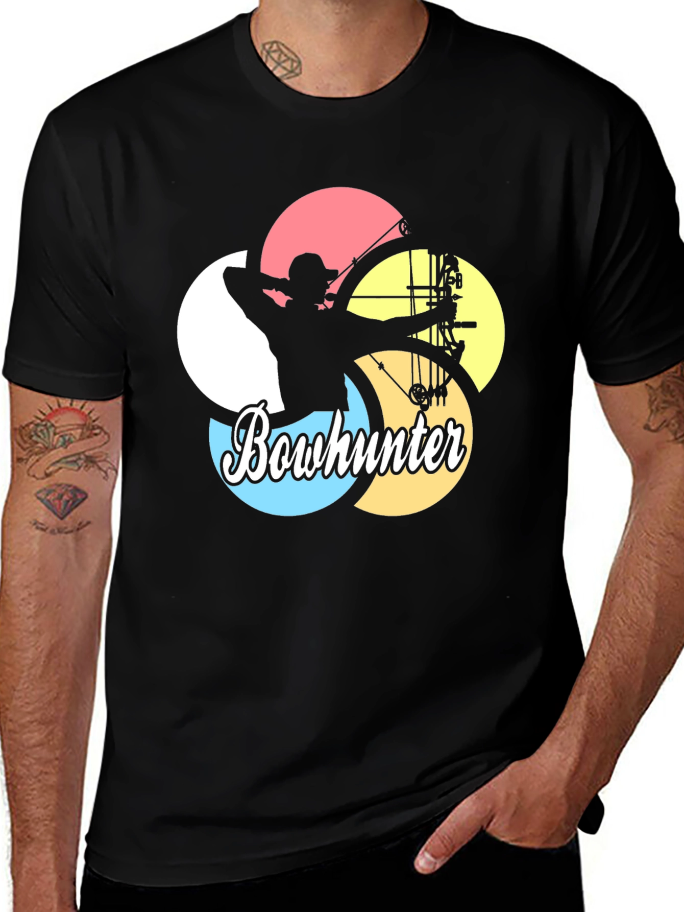 Variant 23 of Bowhunter Graphic Tee - Archery Design