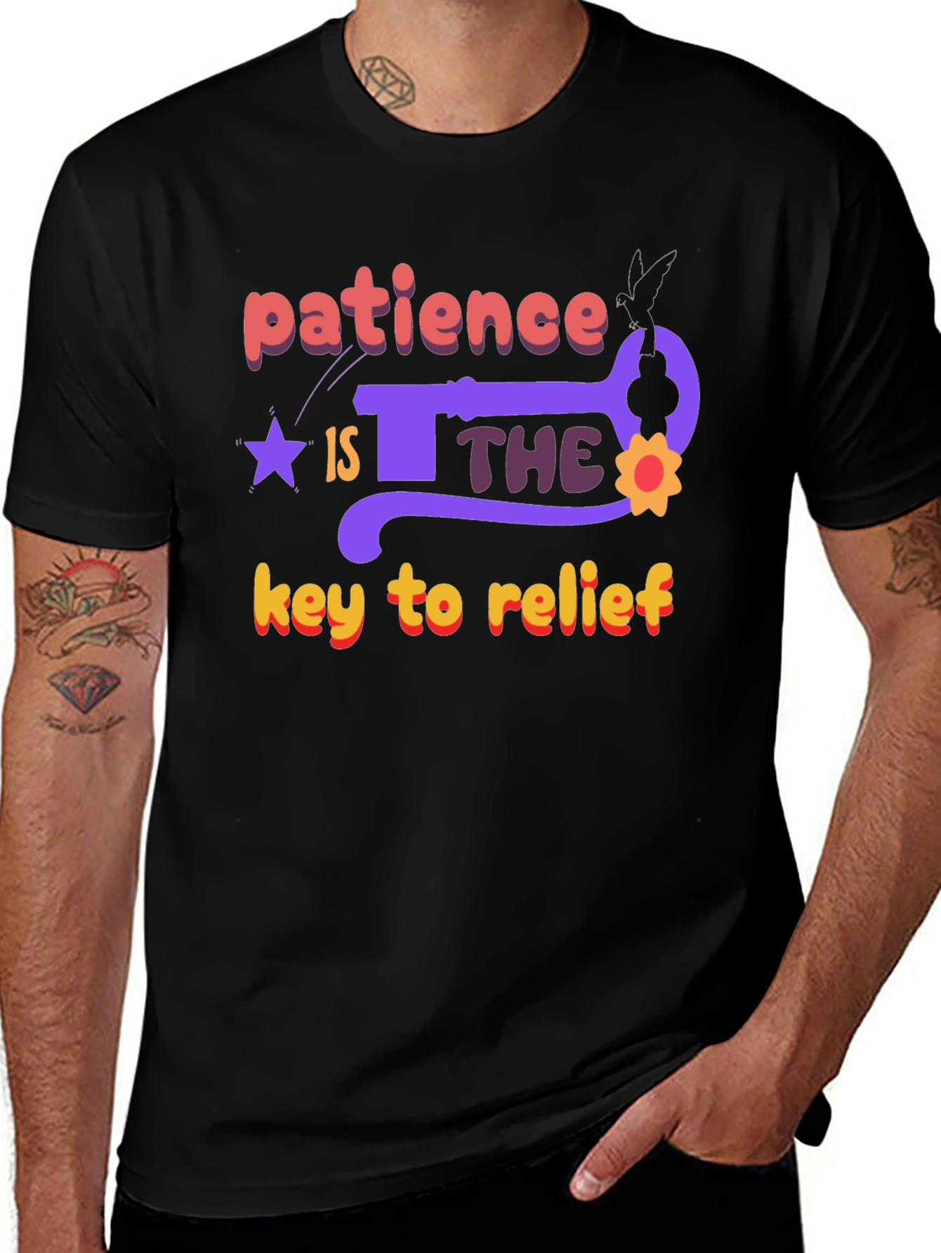 Patience Is The Key to Relief Graphic T-Shirt