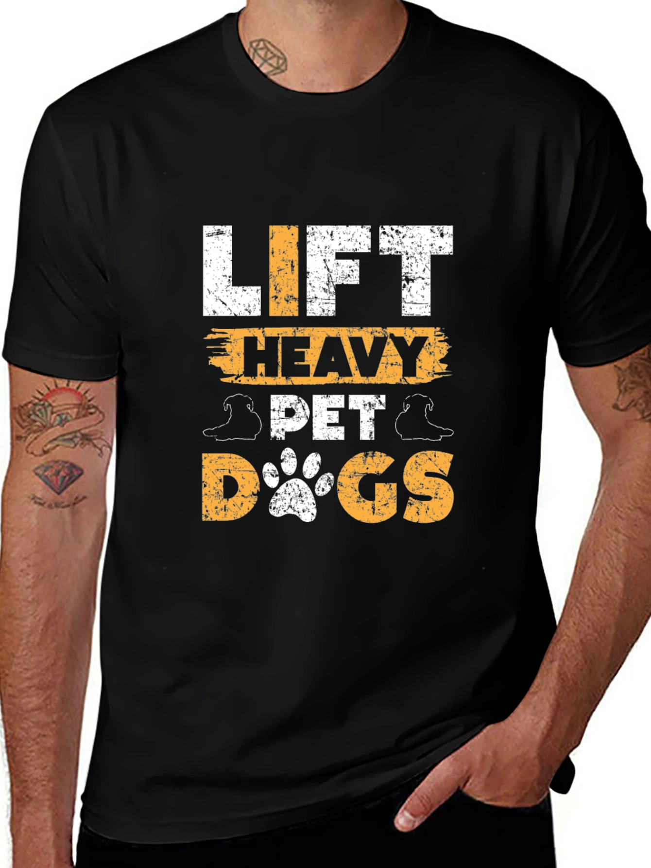 Lift Heavy Pet Dogs Graphic Tee
