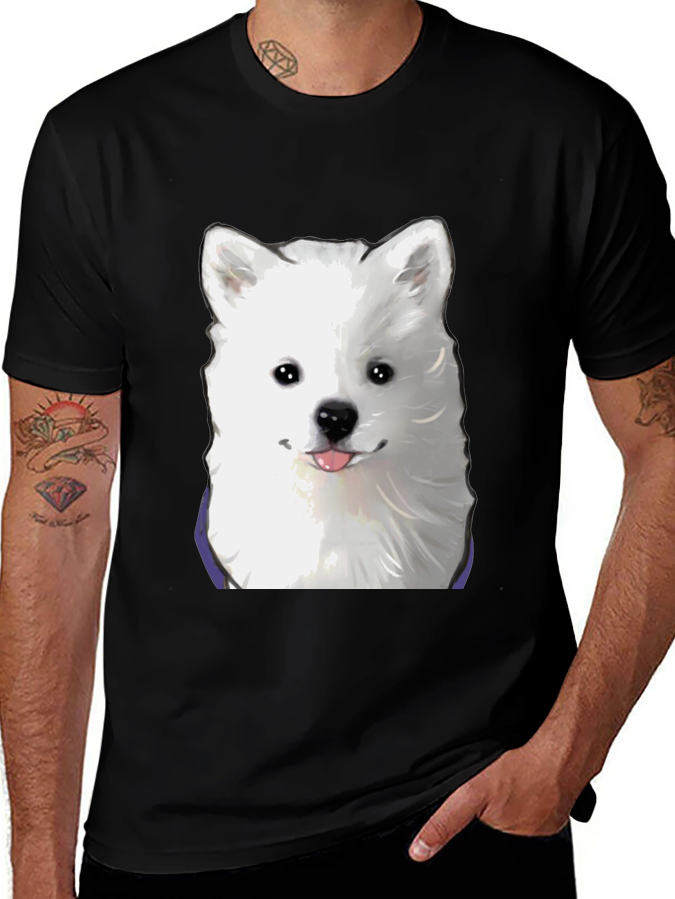 Variant 22 of Dog Graphic T-Shirt - Cute Samoyed Tee