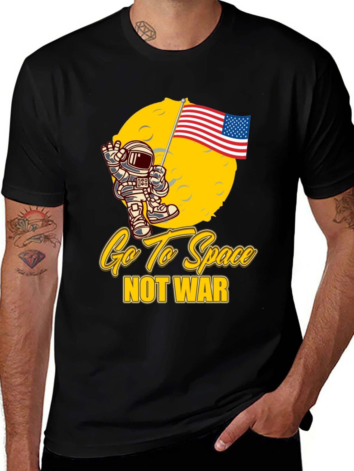 Variant 18 of Go To Space Not War T-Shirt