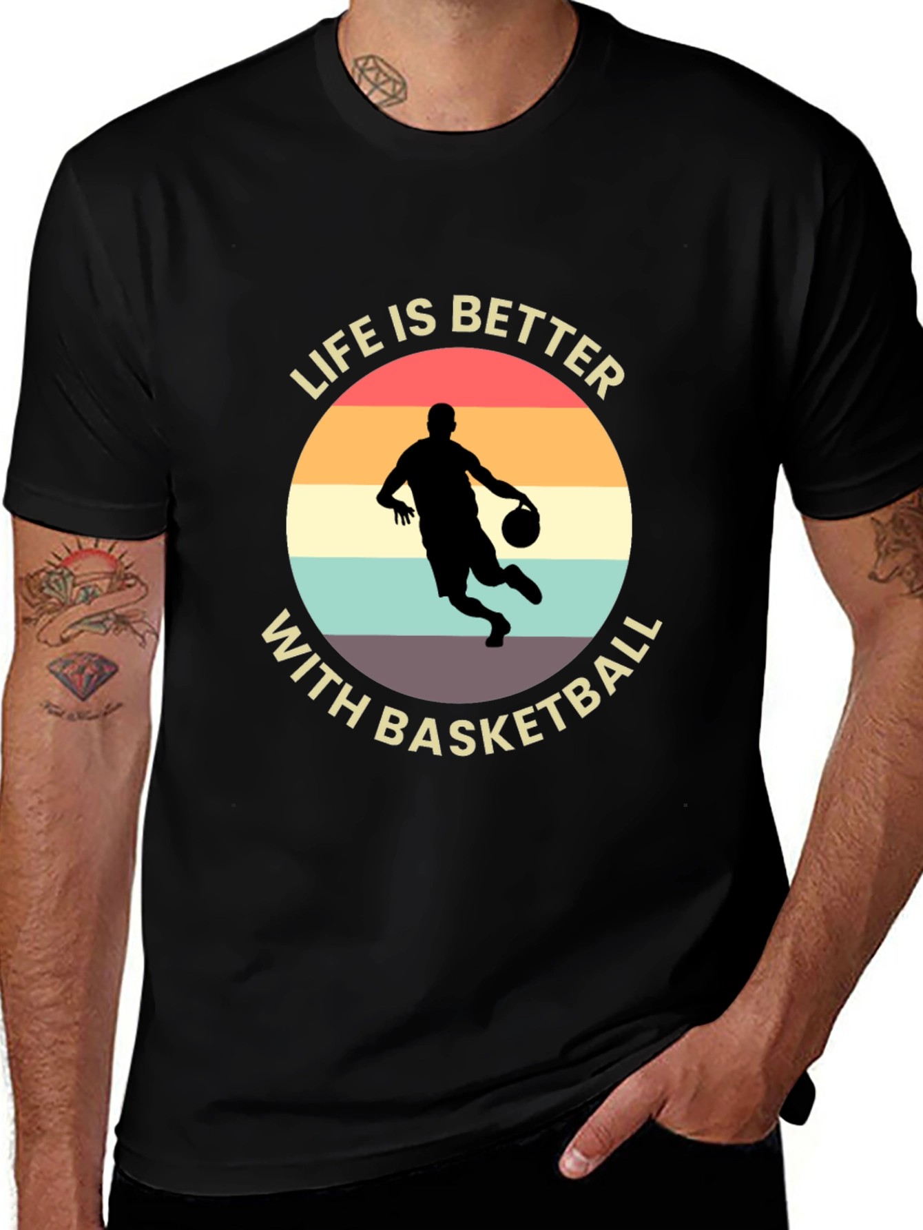 Variant 6 of Life is Better with Basketball Graphic Tee