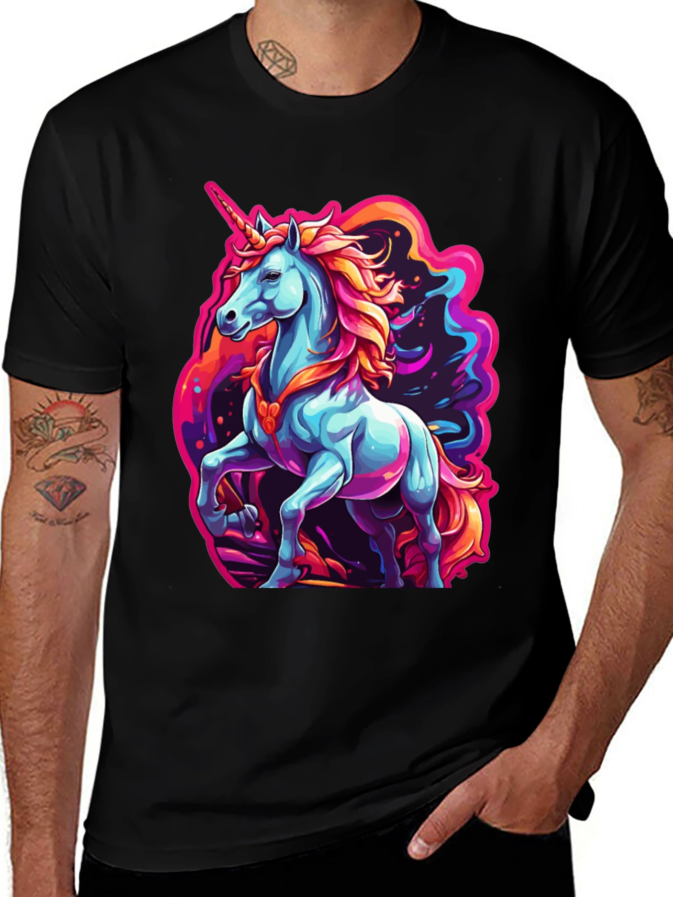 Variant 12 of Unicorn Graphic T-Shirt - Colorful Fantasy Tee