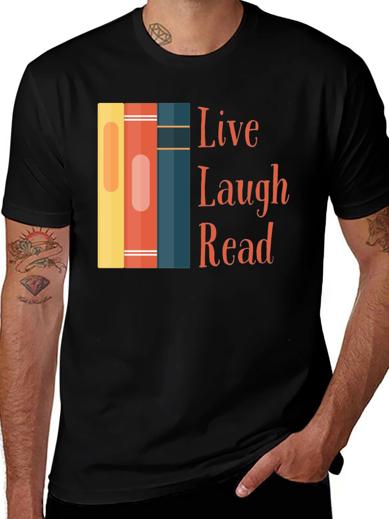 Variant 12 of Live Laugh Read Graphic Tee