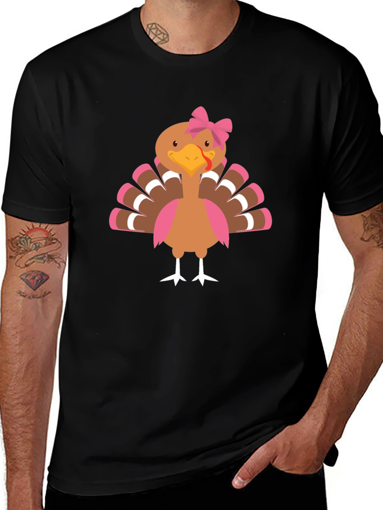 Variant 16 of Festive Turkey Graphic Tee - Thanksgiving Apparel