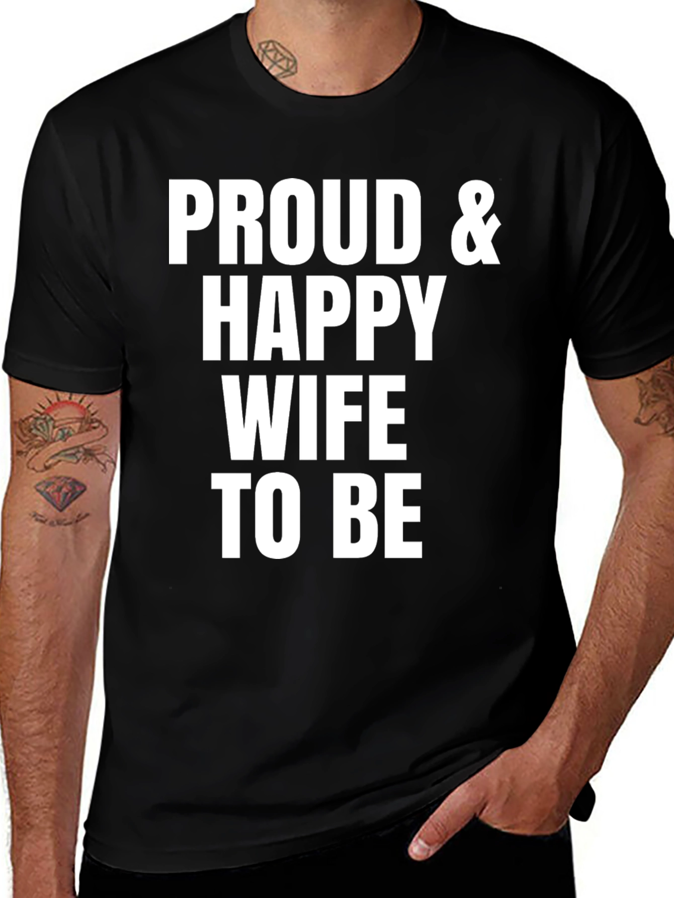 Variant 22 of Proud & Happy Wife To Be T-Shirt