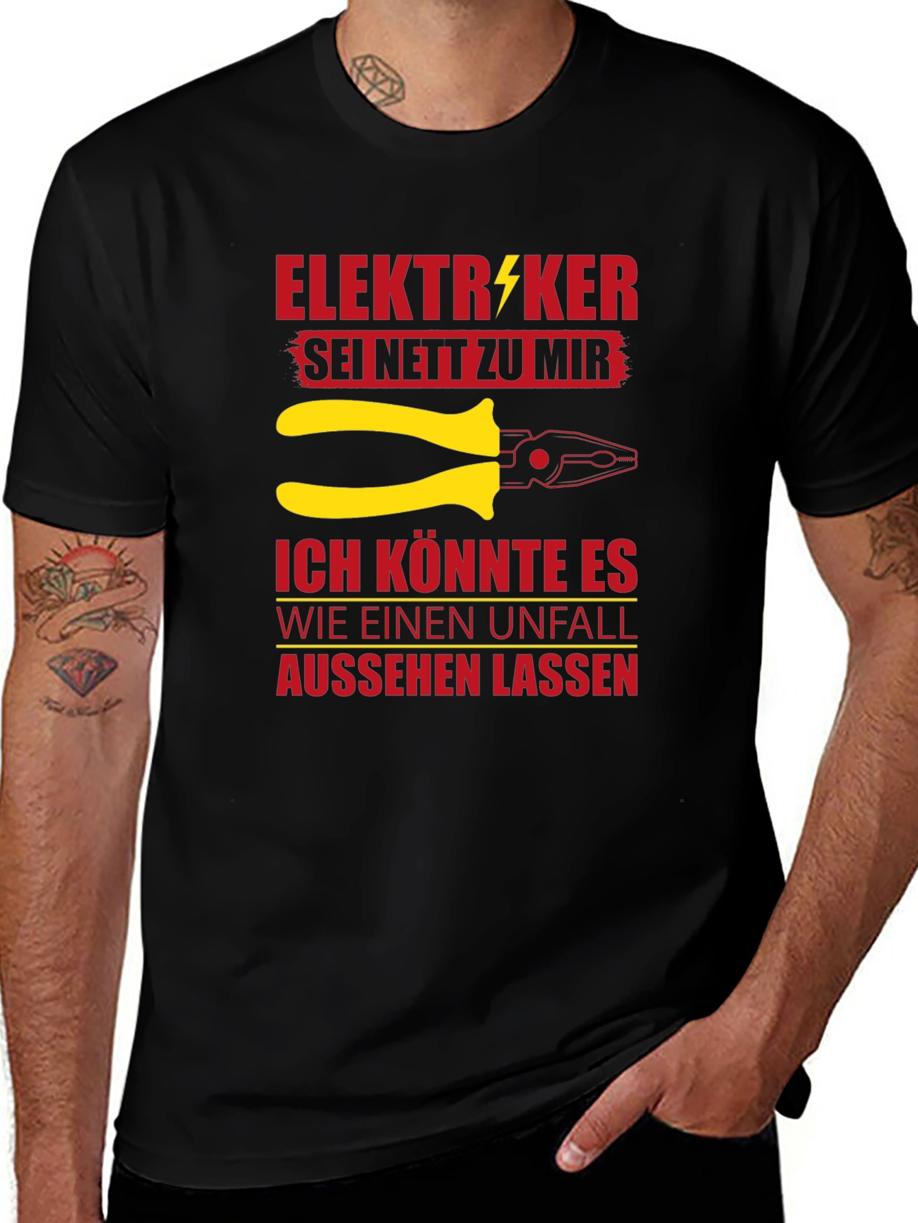 Elektriker T-Shirt - Sei Nett Zu Mir (Be Nice To Me)