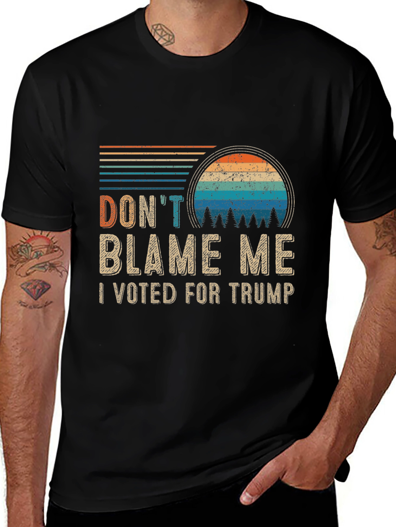 Variant 16 of Don't Blame Me I Voted For Trump Retro T-Shirt