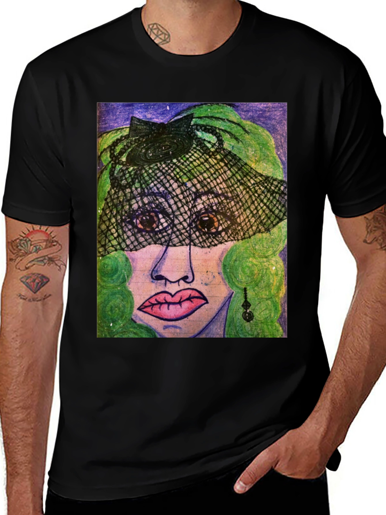 Variant 30 of Artistic Woman Portrait Graphic Tee
