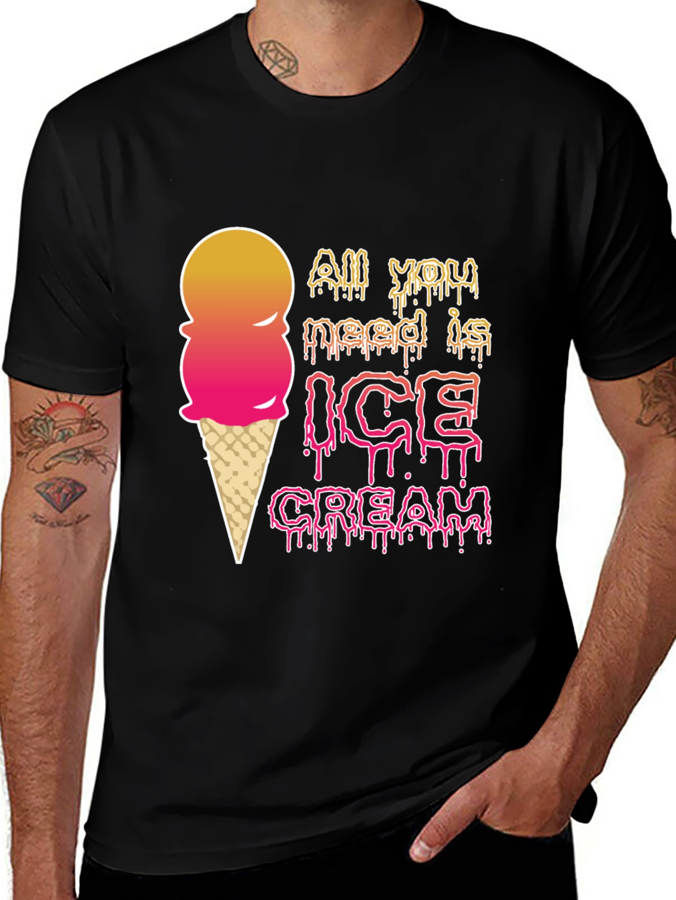 Variant 8 of Ice Cream T-Shirt - Novelty Graphic Tee