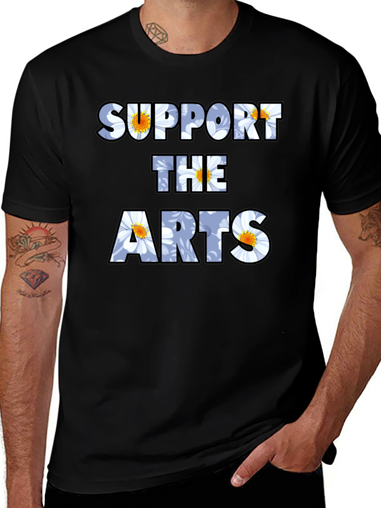 Variant 13 of Support the Arts Floral T-Shirt