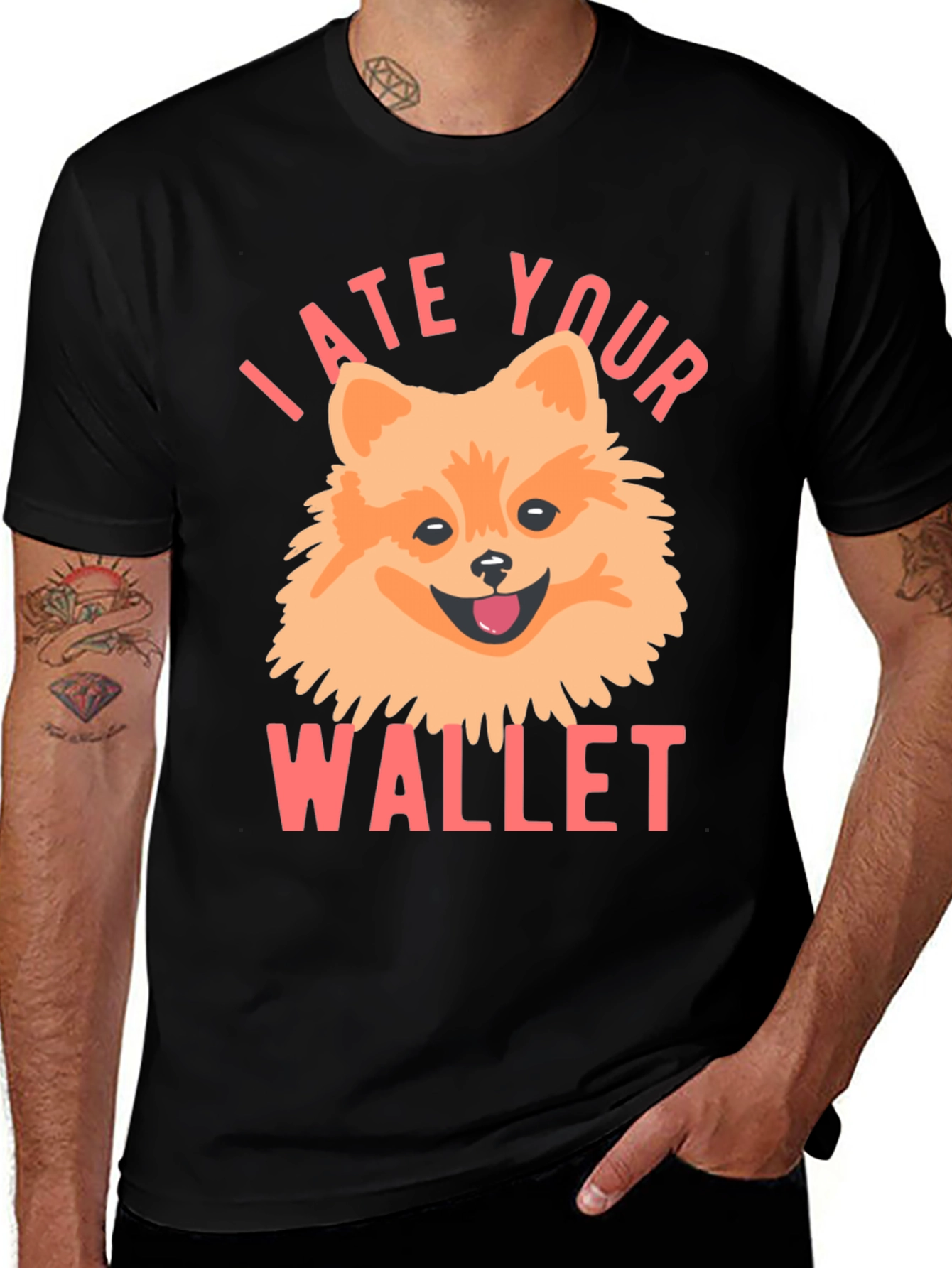 Variant 2 of I Ate Your Wallet Dog Graphic Tee