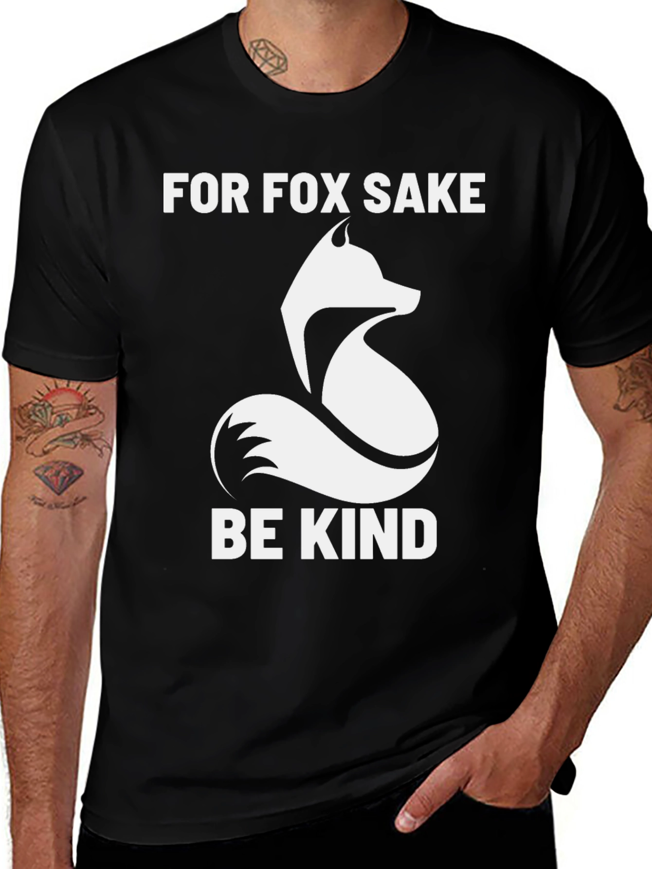 Black For Fox Sake Be Kind Graphic Tee main image