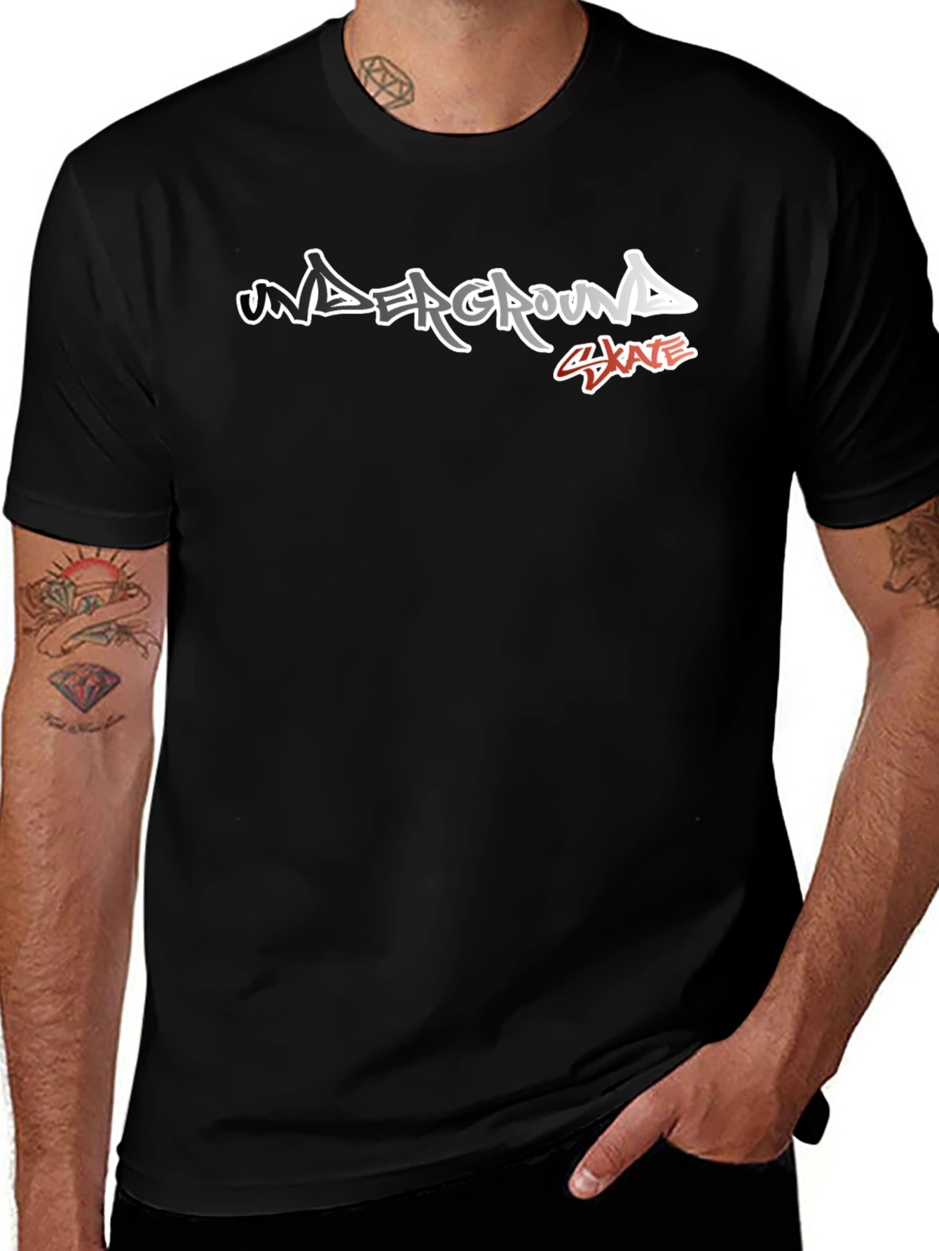 Variant 29 of Underground Skate Graphic Black T-Shirt