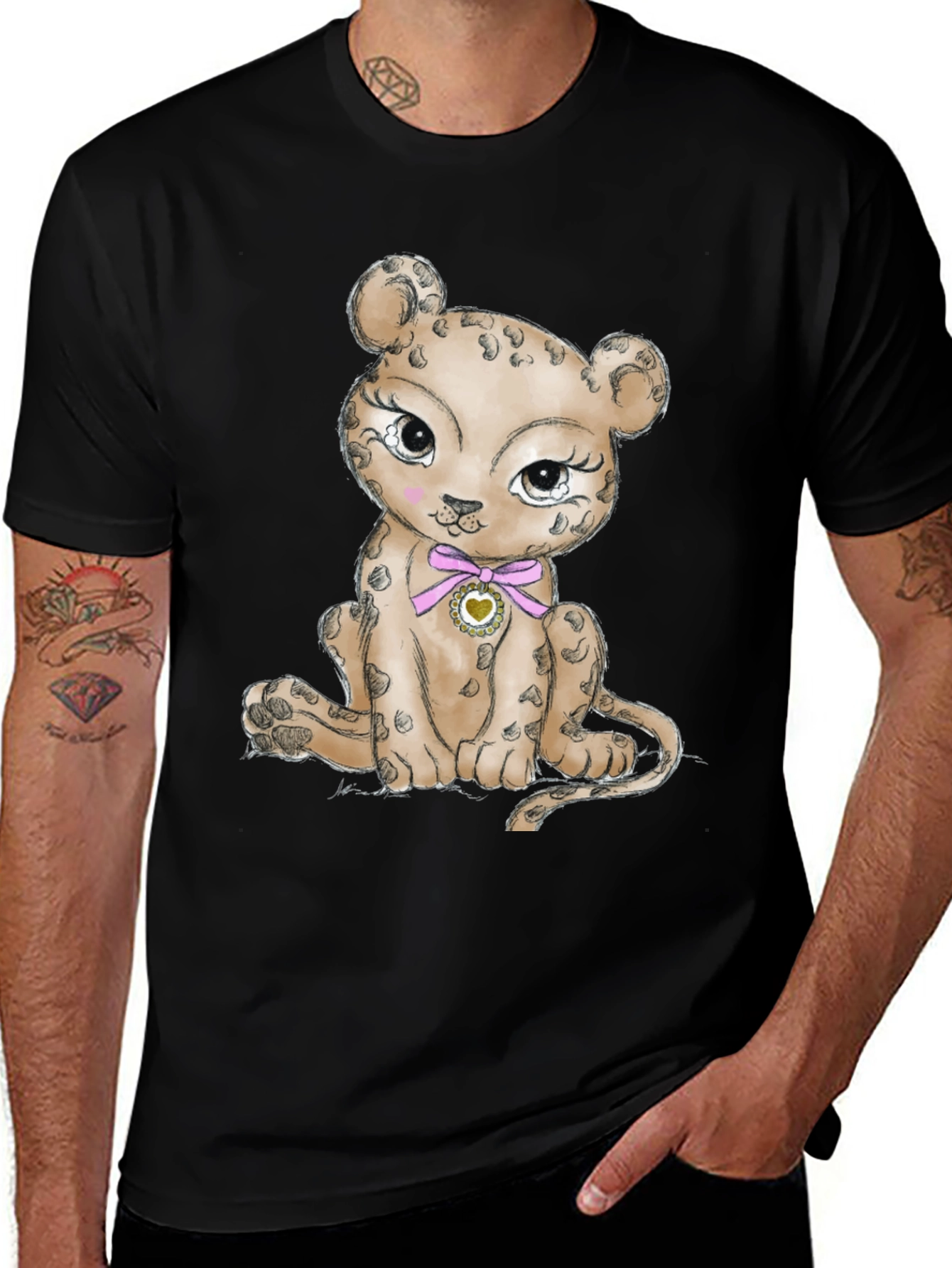 Variant 16 of Leopard Cub Graphic Print T-Shirt