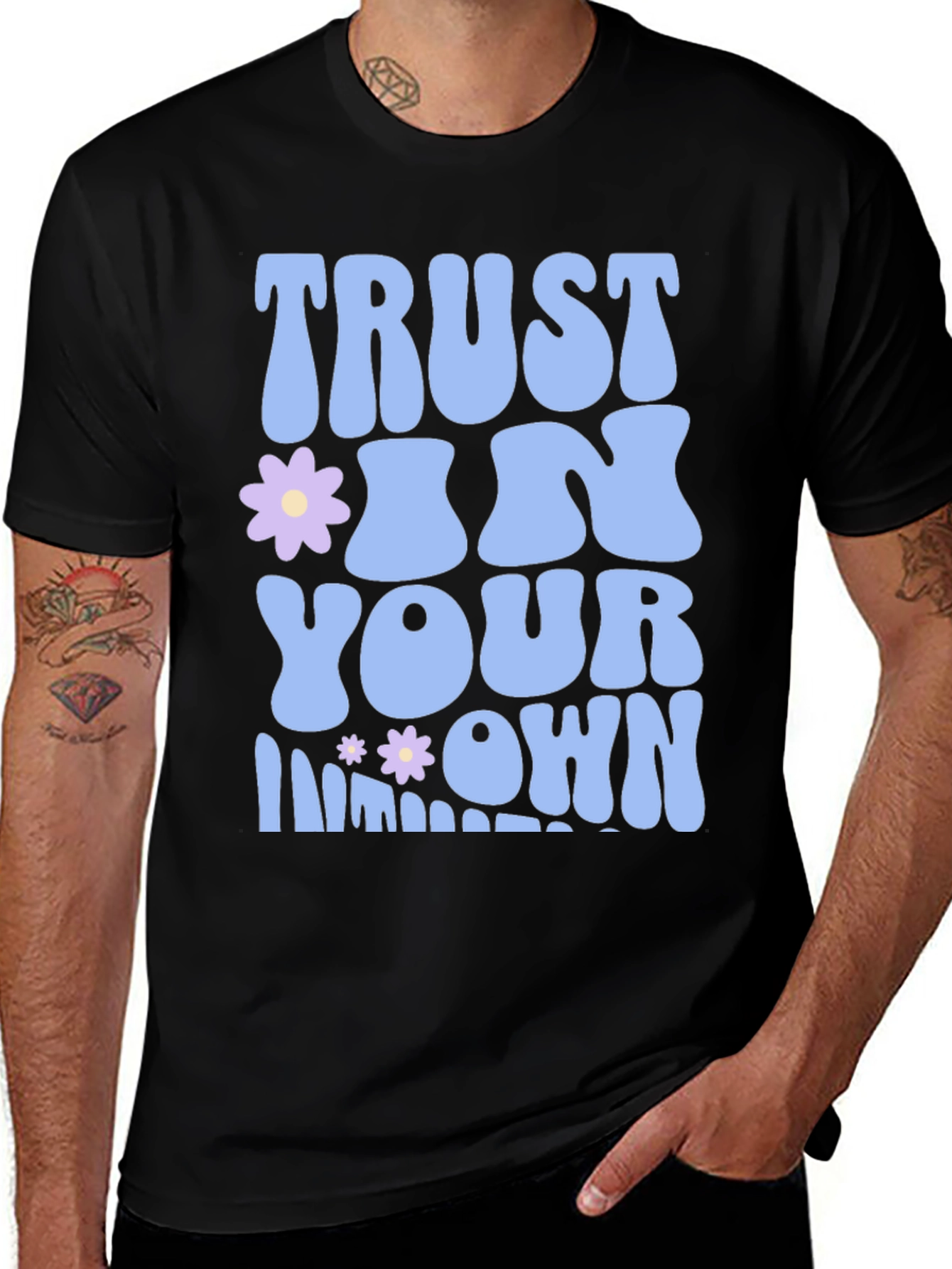 Trust in Your Own Light Black Graphic Tee