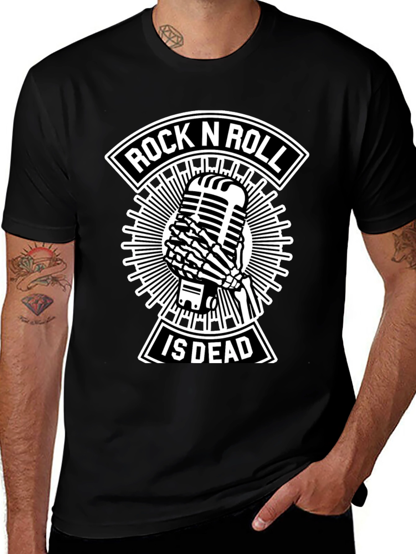Variant 15 of Rock N Roll Is Dead Black T-Shirt