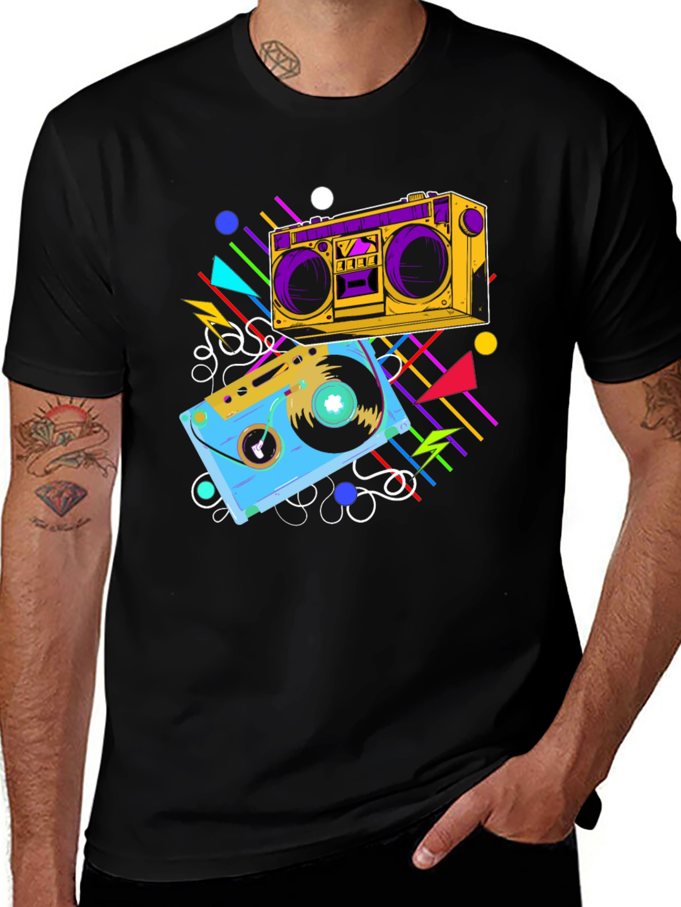 Variant 21 of Retro Boombox & Cassette T-Shirt - Vintage 80s Style