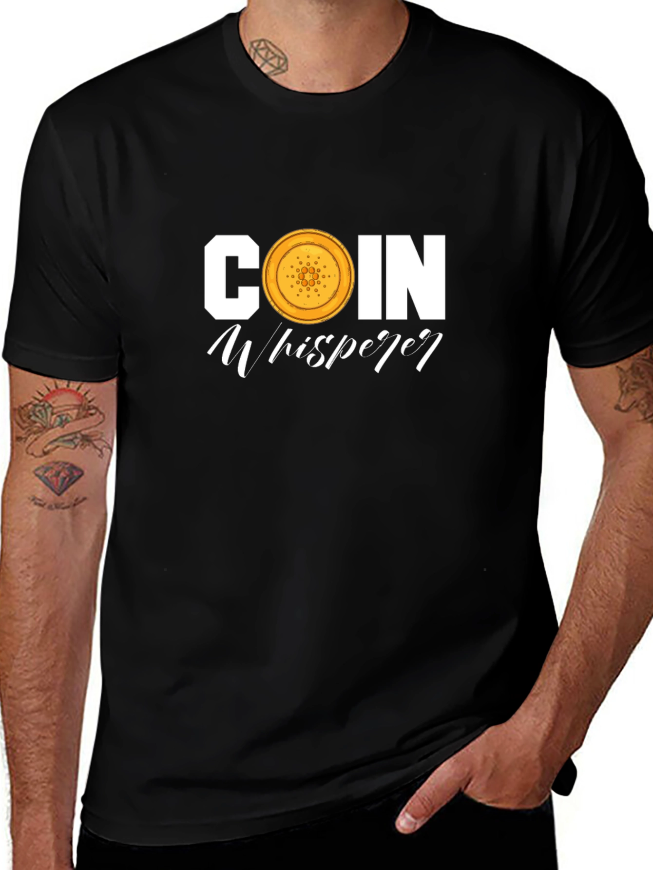 Variant 25 of Crypto Coin Whisperer Graphic Tee - Black