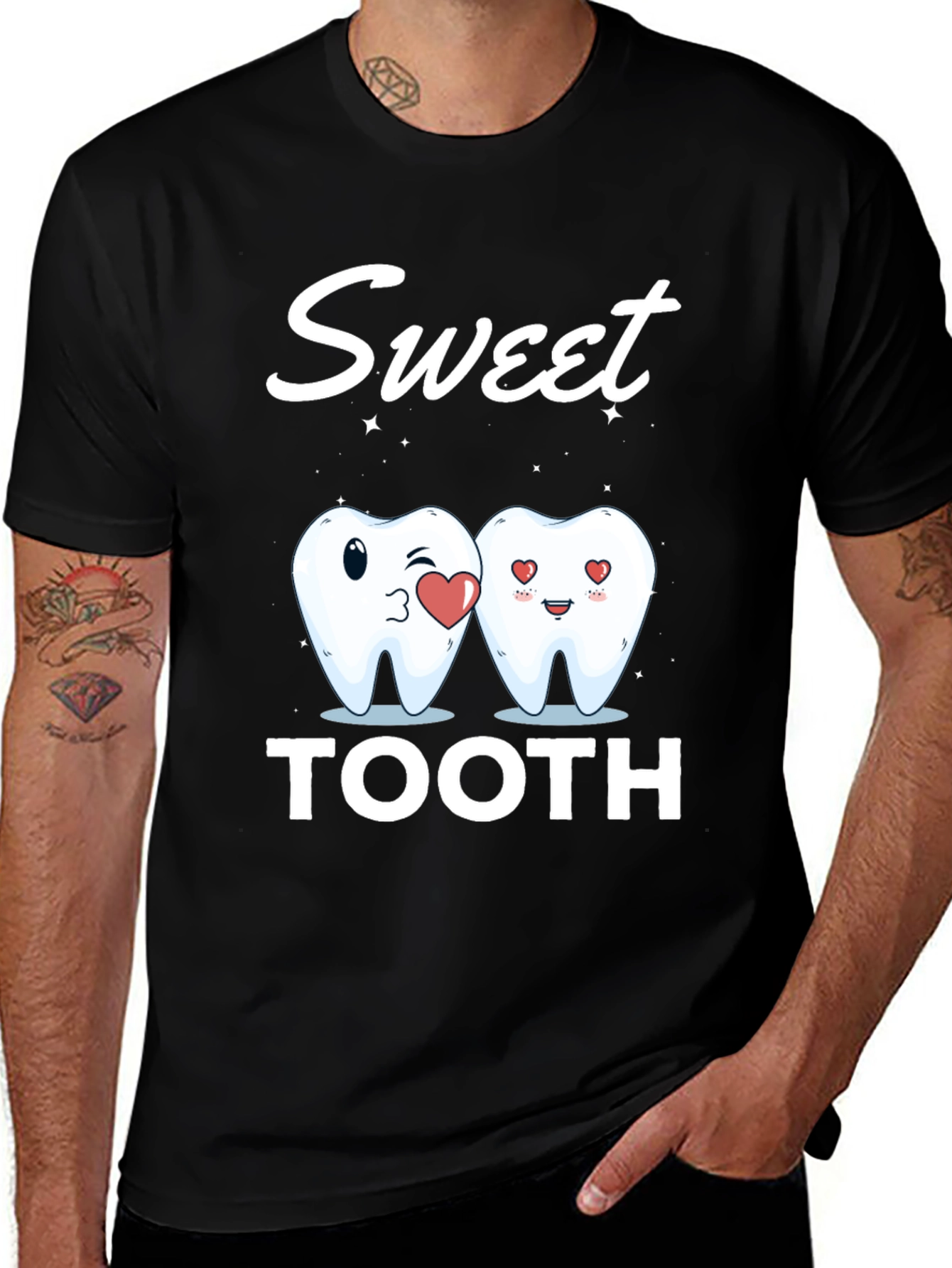 Variant 15 of Sweet Tooth T-Shirt - Cute Cartoon Dental Tee