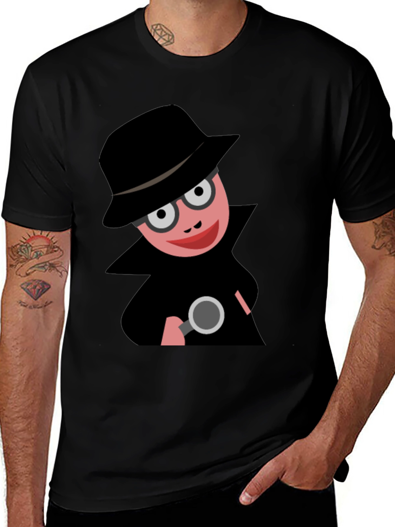 Variant 23 of Cartoon Detective T-Shirt: Funny Spy Design