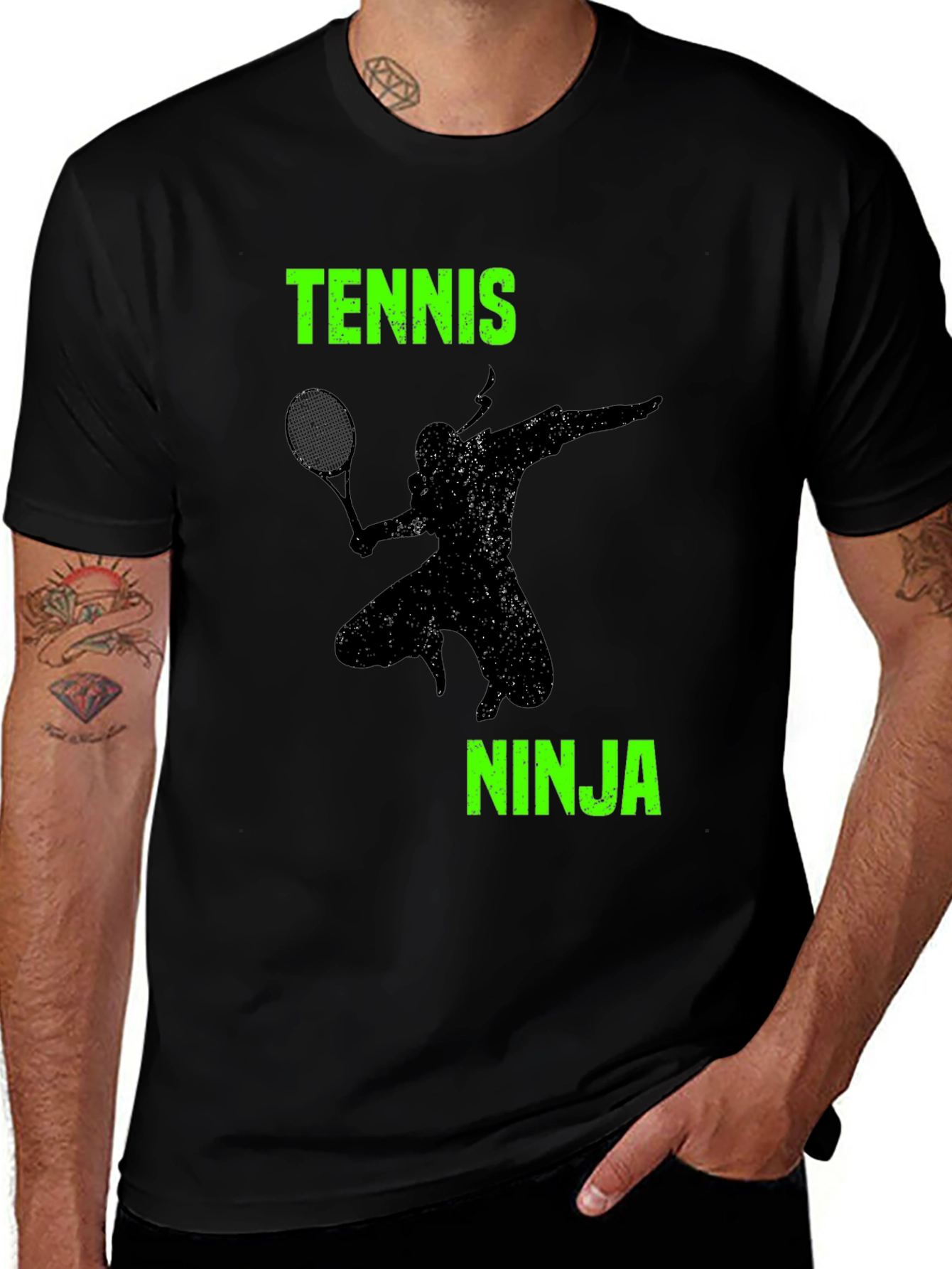 Variant 2 of Tennis Ninja T-Shirt: Stealth Ace Style
