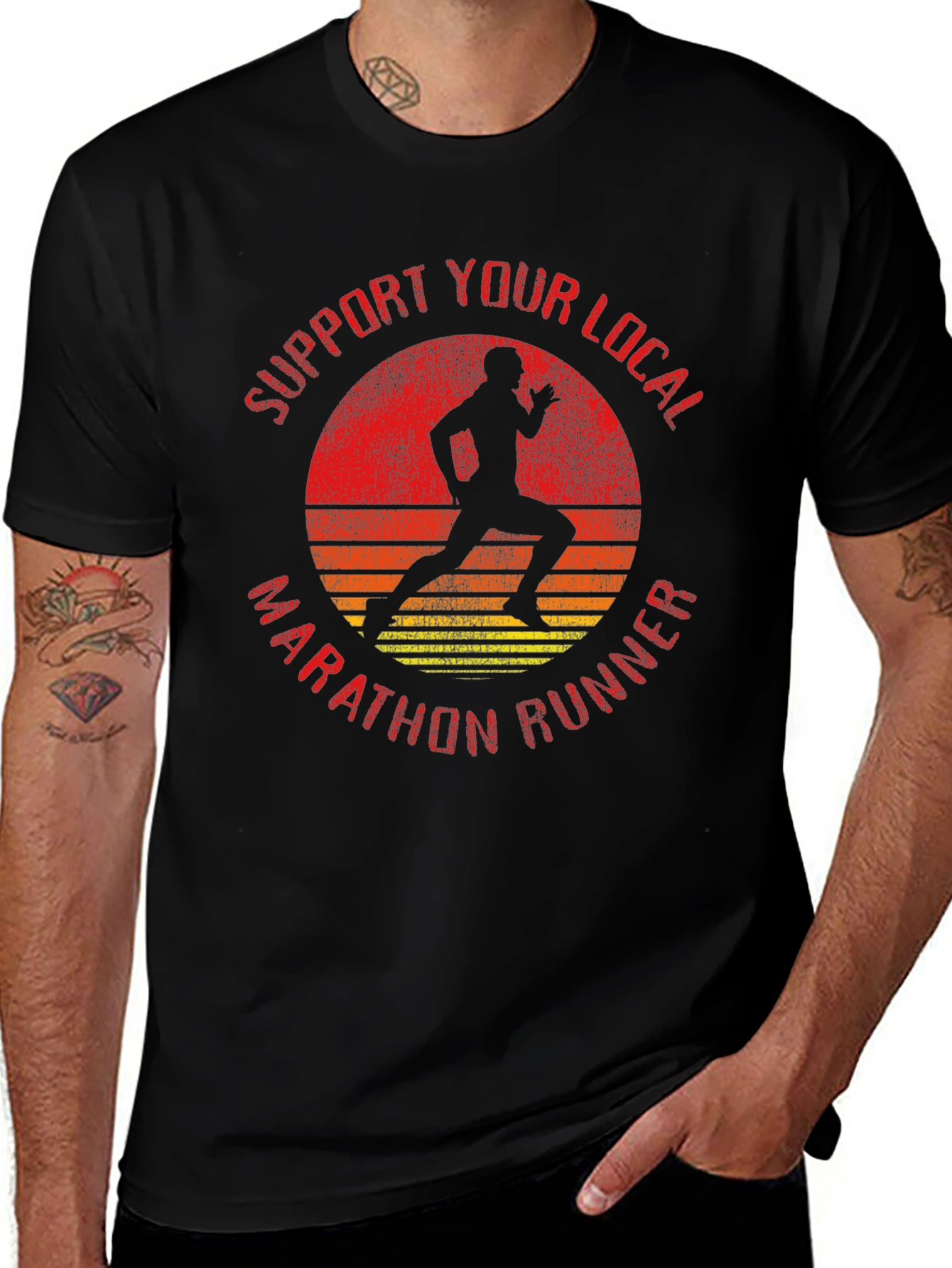 Variant 15 of Support Local Marathon Runner Graphic Tee