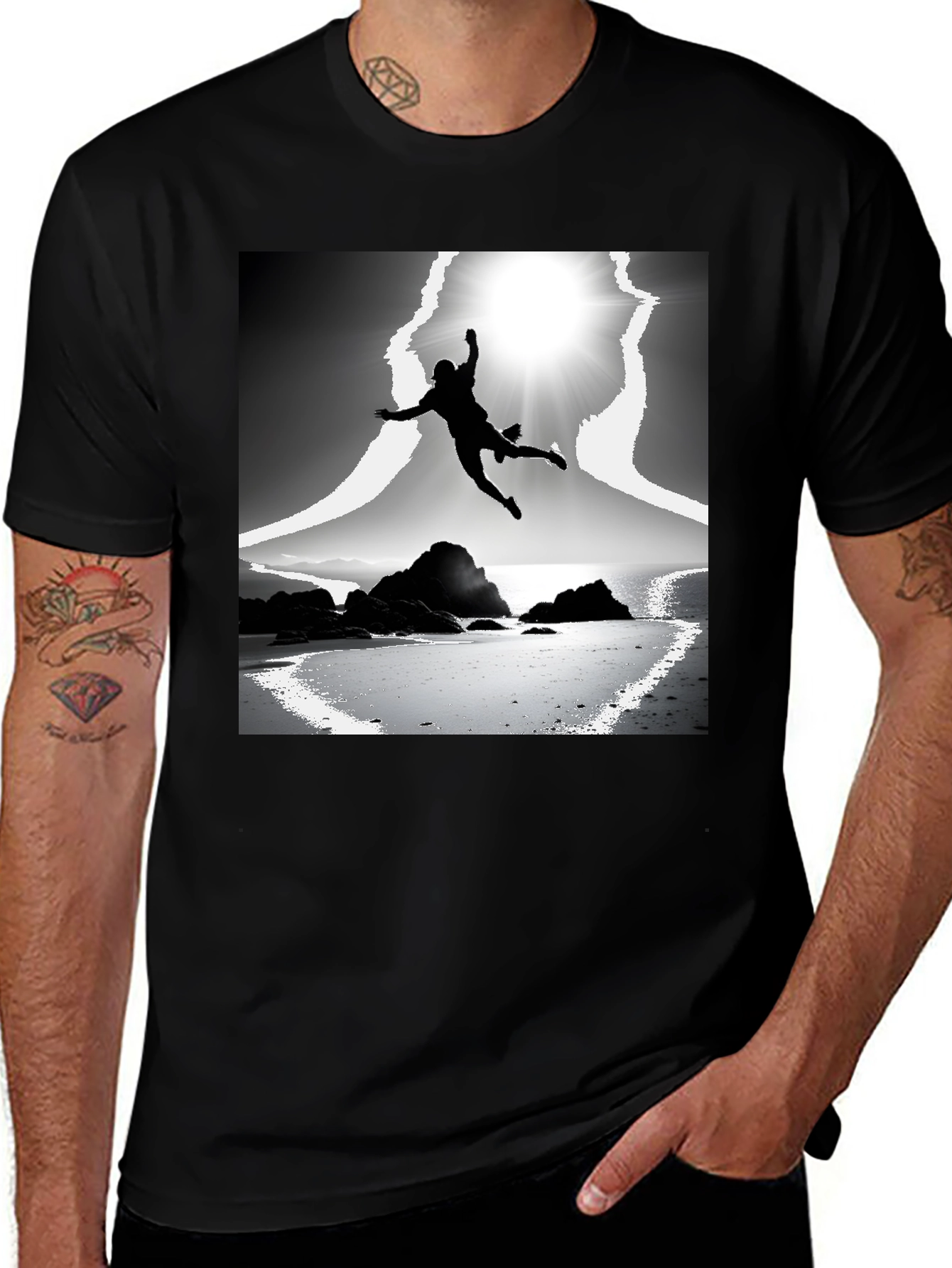 Variant 17 of Stylish Black T-Shirt with Graphic Print