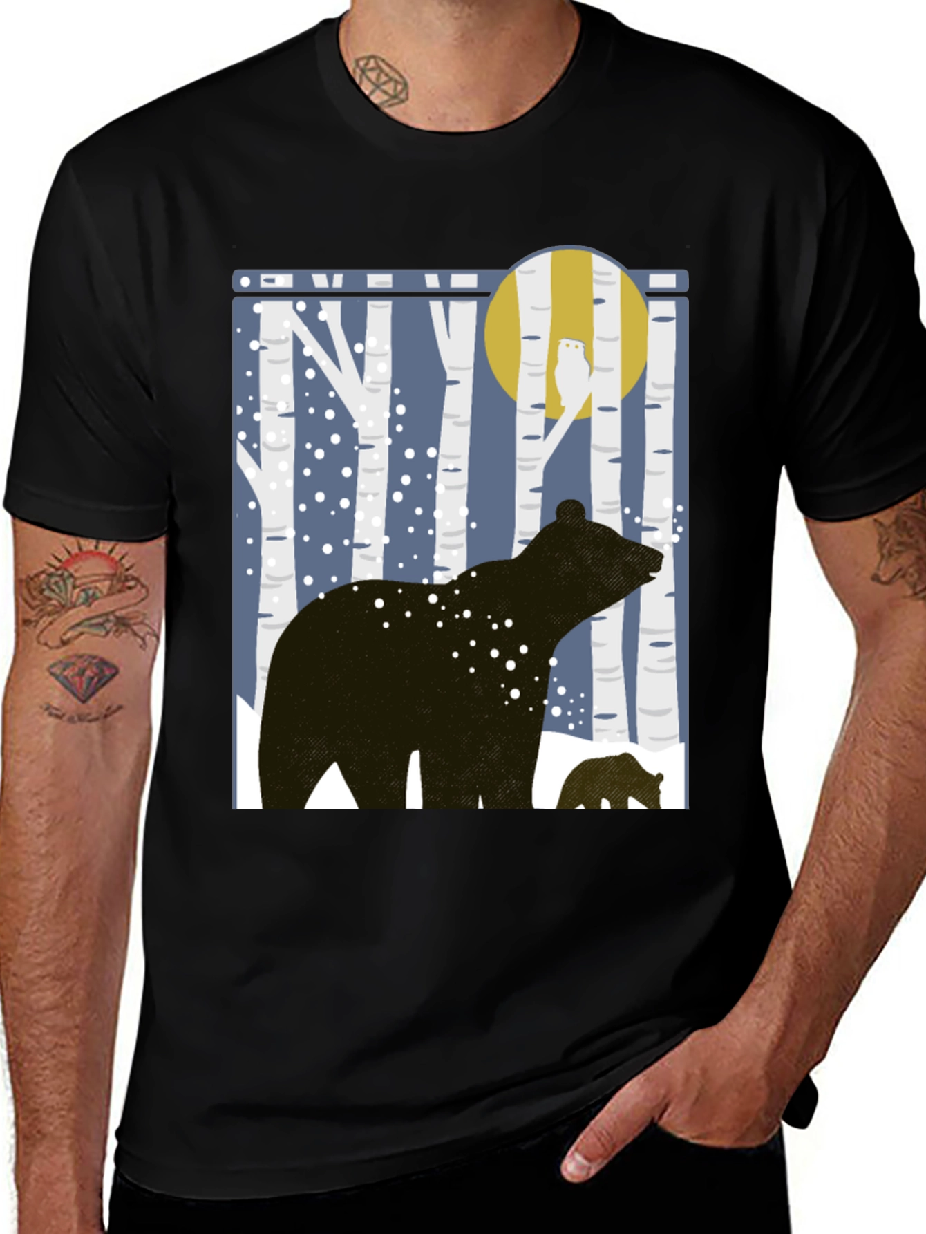 Variant 9 of Bear & Cub Forest Graphic Tee