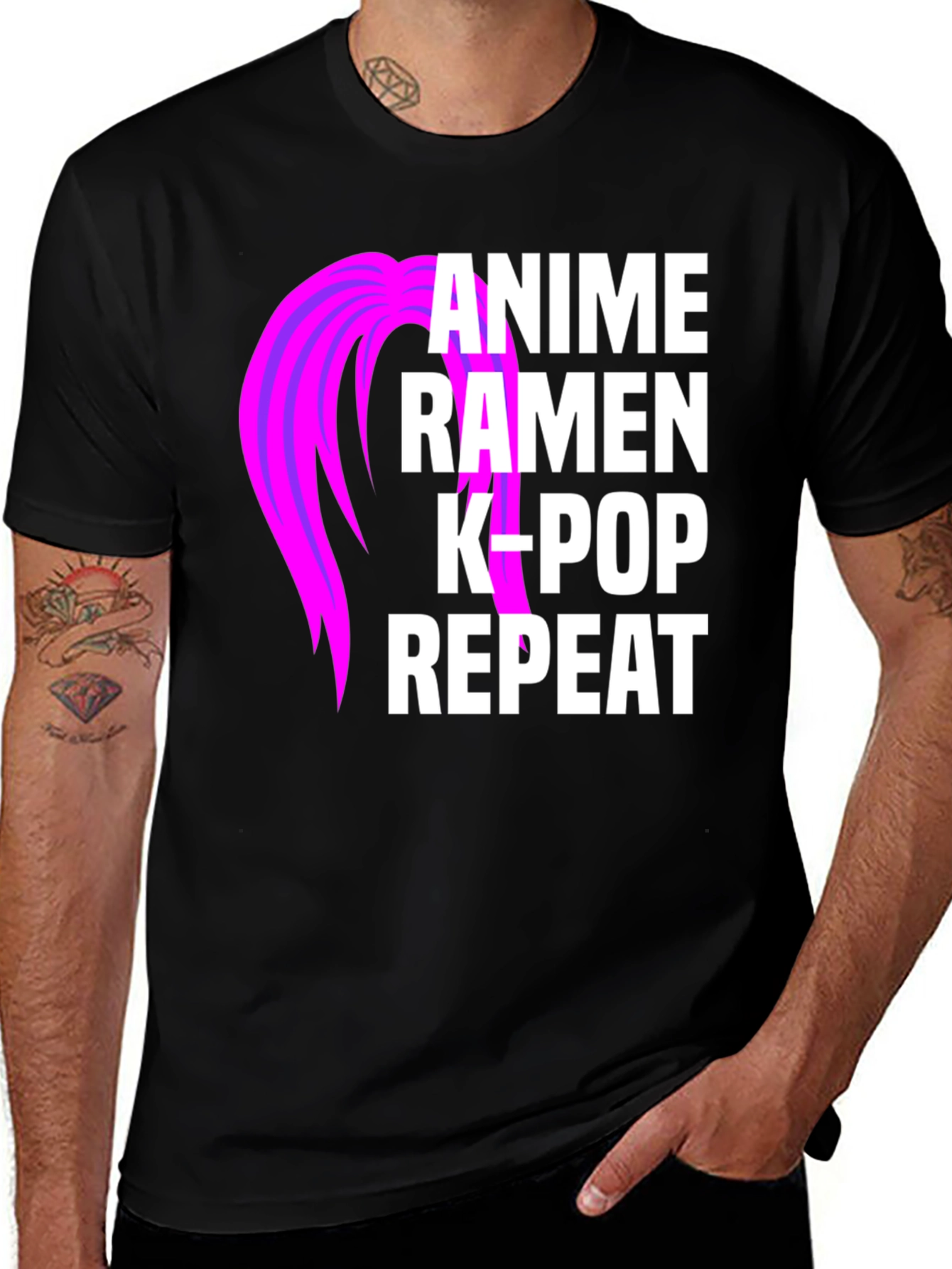 Variant 25 of Anime Ramen K-Pop Repeat Graphic T-Shirt