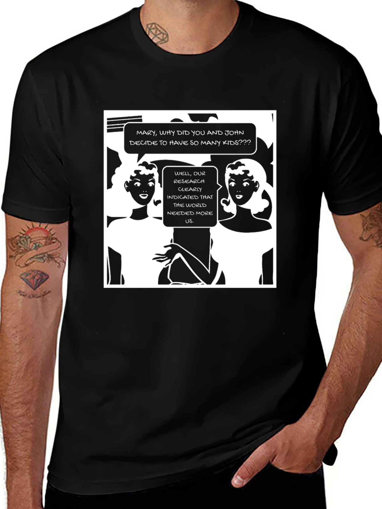 Variant 7 of Funny 'More Kids' Graphic T-Shirt