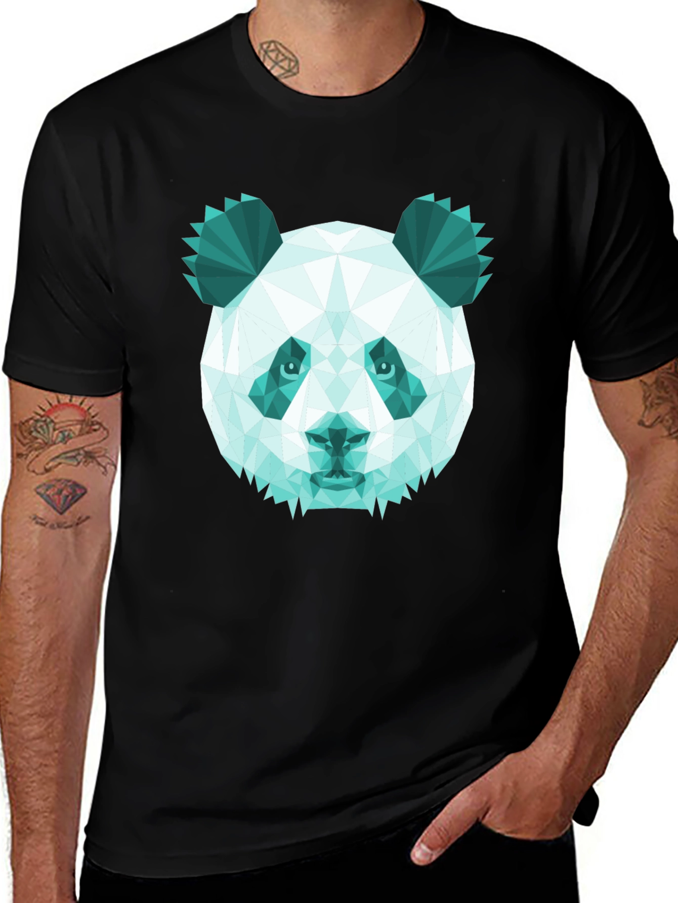 Variant 28 of Geometric Panda Tee - Unique Graphic Print