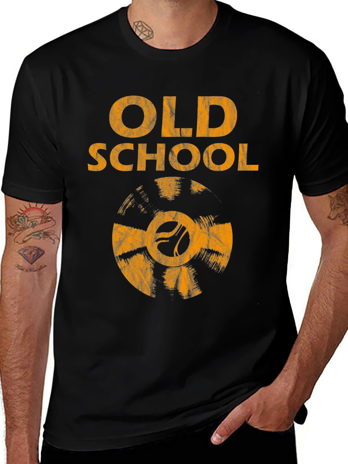 Variant 20 of Old School Vinyl Record Graphic T-Shirt