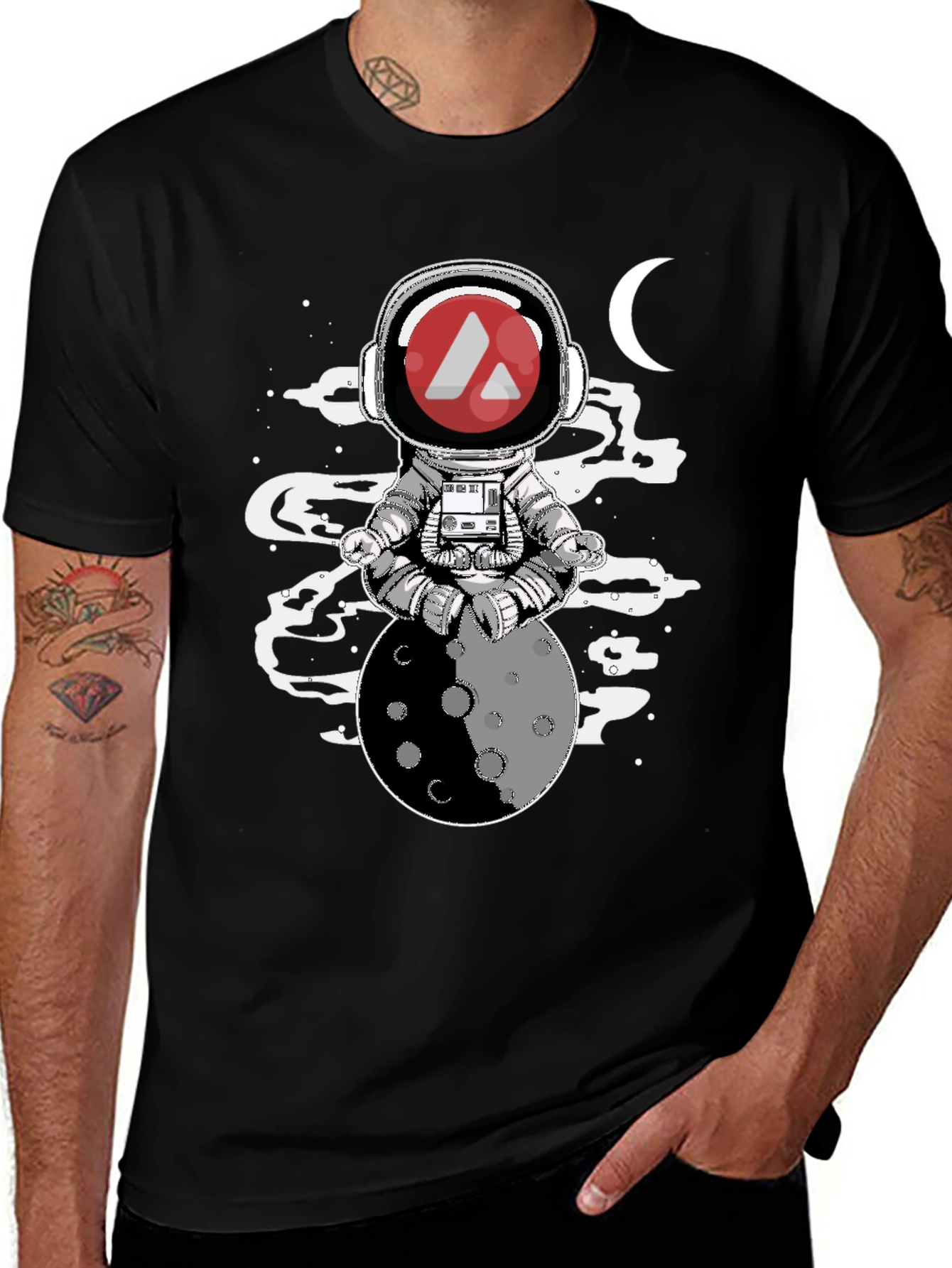 Variant 4 of Astronaut Moon Meditation T-Shirt