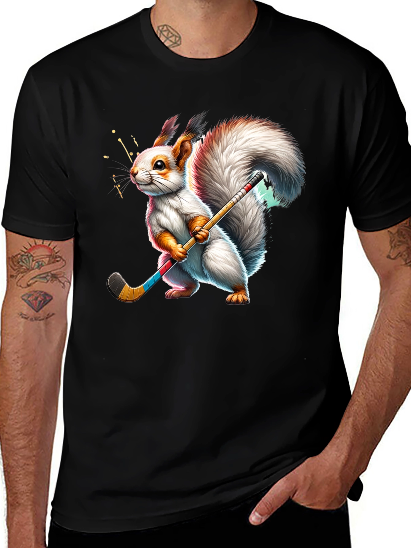 Variant 6 of Squirrel Hockey Player T-Shirt