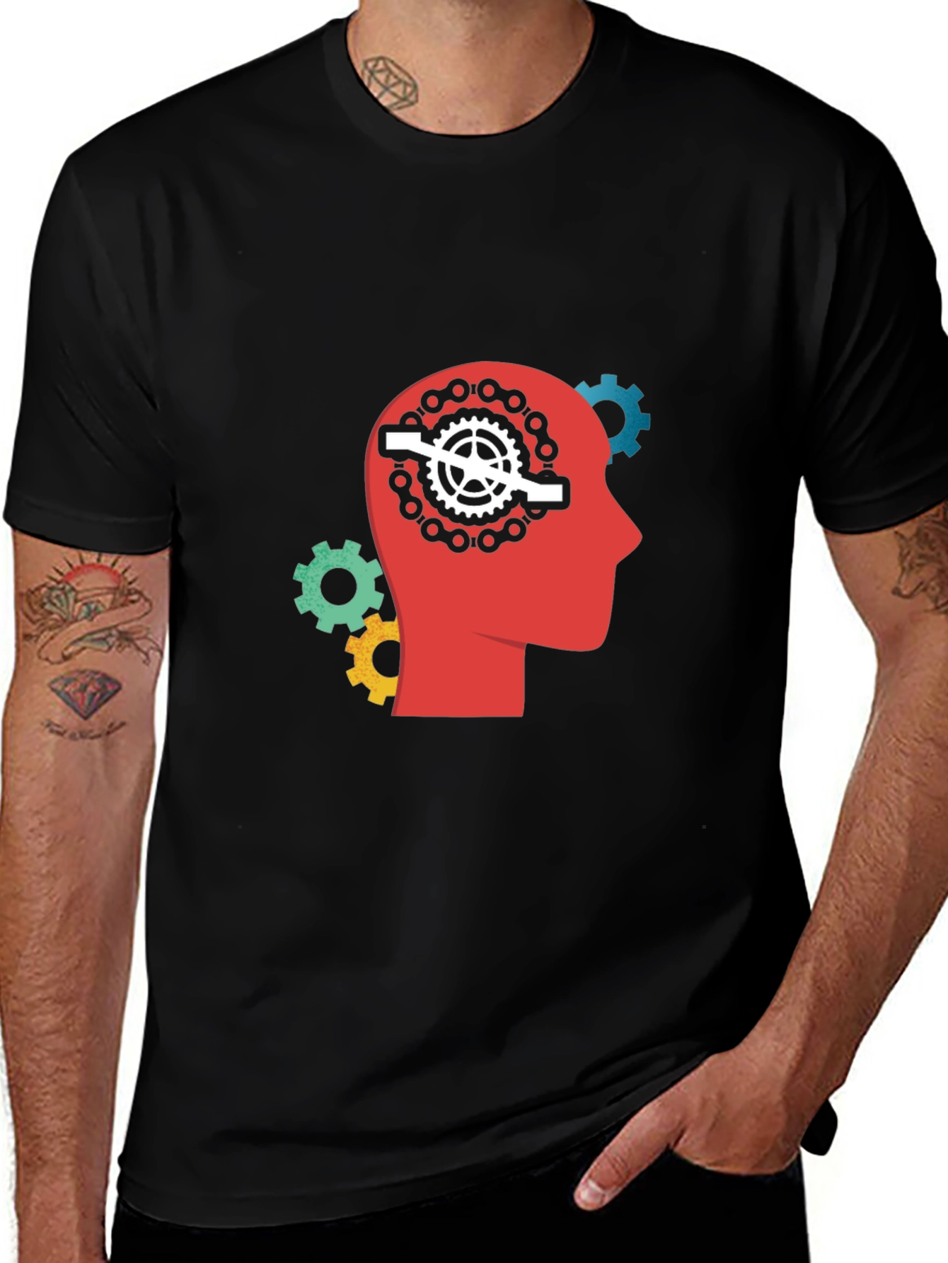 Variant 16 of Gear Head T-Shirt - Mechanical Mindset Tee