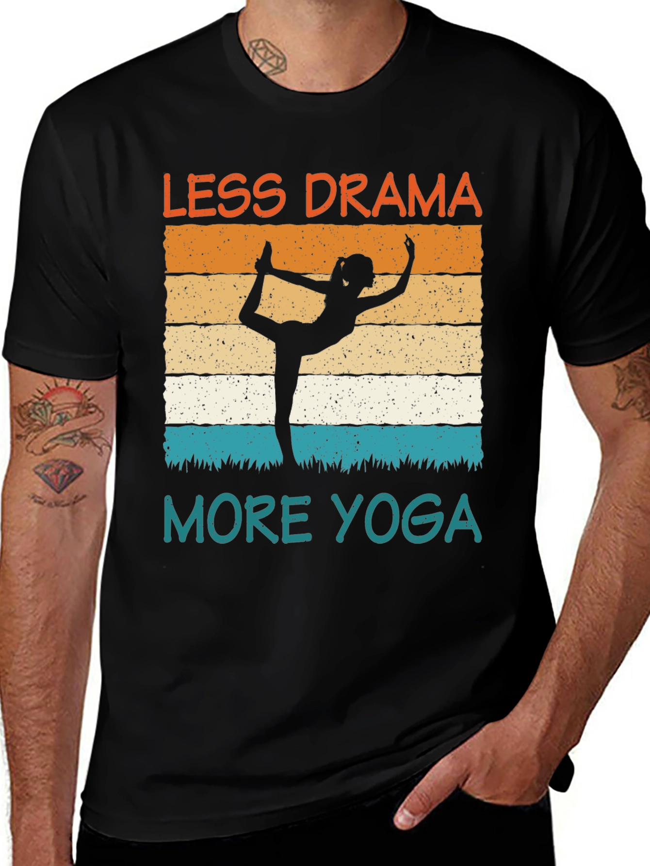 Variant 9 of Less Drama More Yoga Graphic Tee