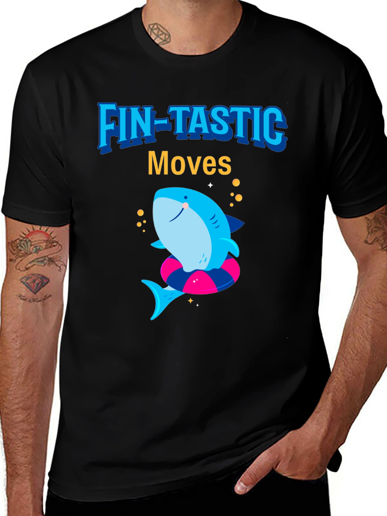Variant 16 of Fin-Tastic Moves Black Graphic T-Shirt